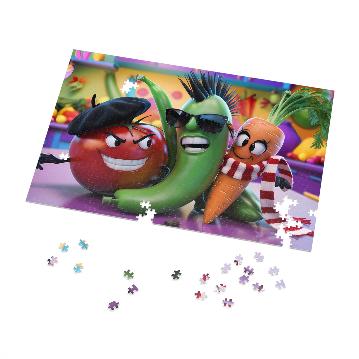 Rebel Veggies Unite! - Jigsaw Puzzle (30, 110, 252, 500,1000-Piece)