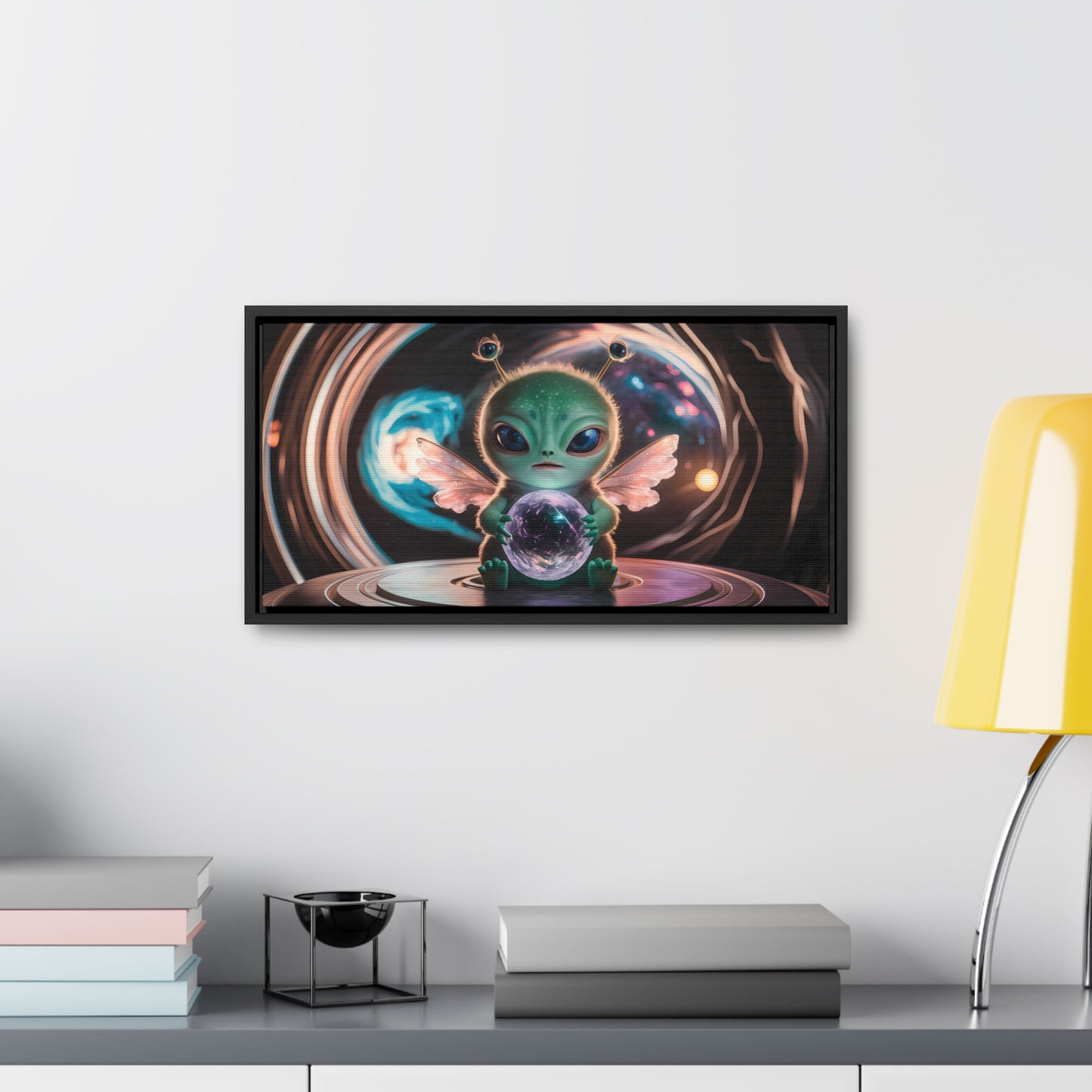 Guardian of the Cosmic Crystal - Gallery Canvas Wraps, Horizontal Frame