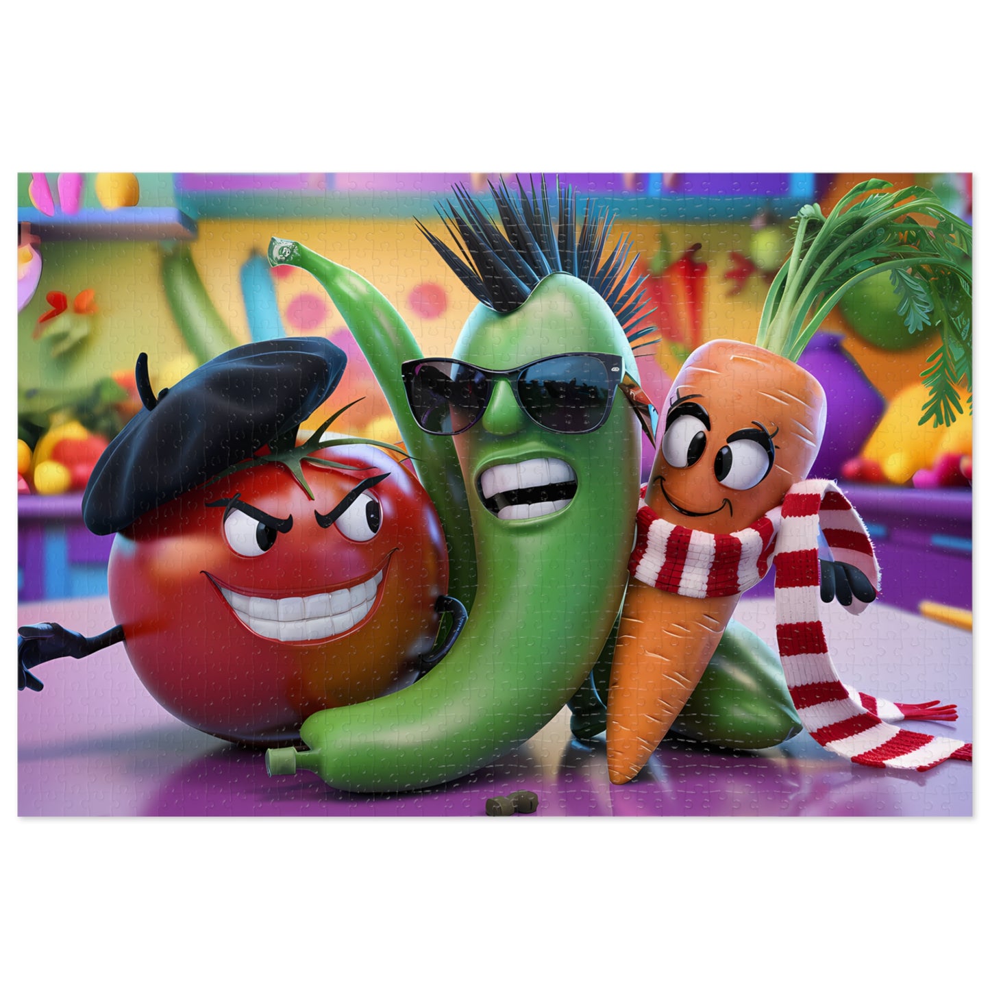 Rebel Veggies Unite! - Jigsaw Puzzle (30, 110, 252, 500,1000-Piece)