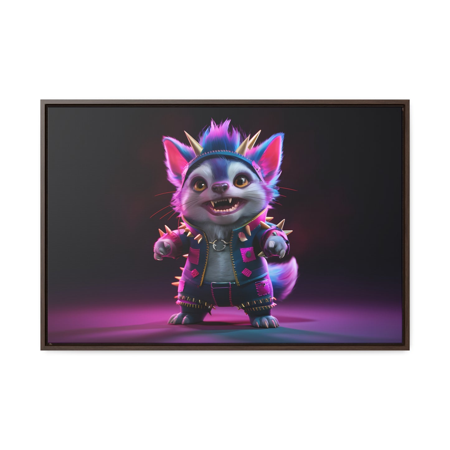 Punk Feline Fury - Gallery Canvas Wraps, Horizontal Frame