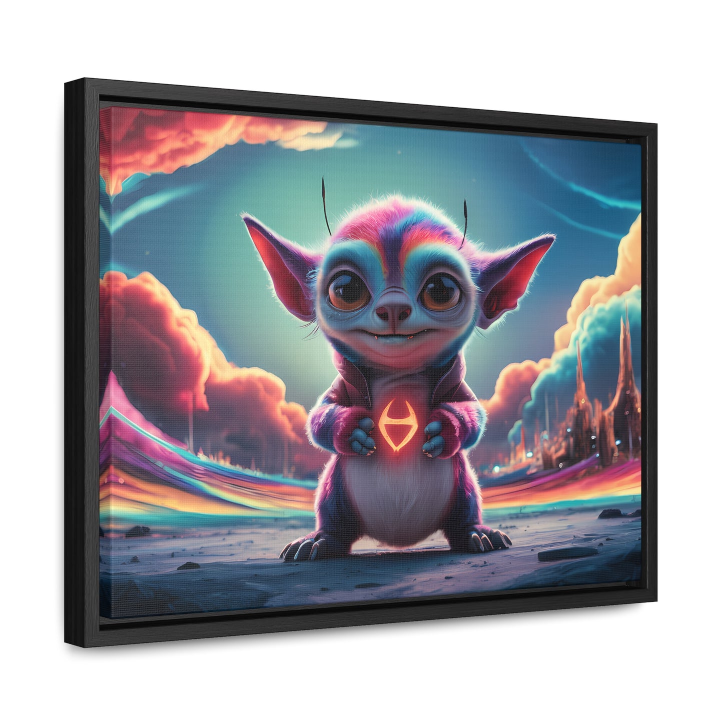 Guardian of the Cosmic Heart - Gallery Canvas Wraps, Horizontal Frame
