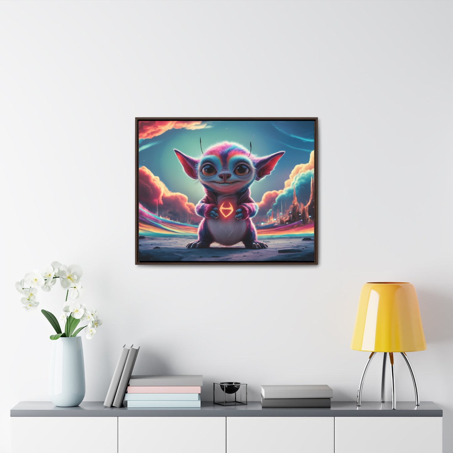 Guardian of the Cosmic Heart - Gallery Canvas Wraps, Horizontal Frame