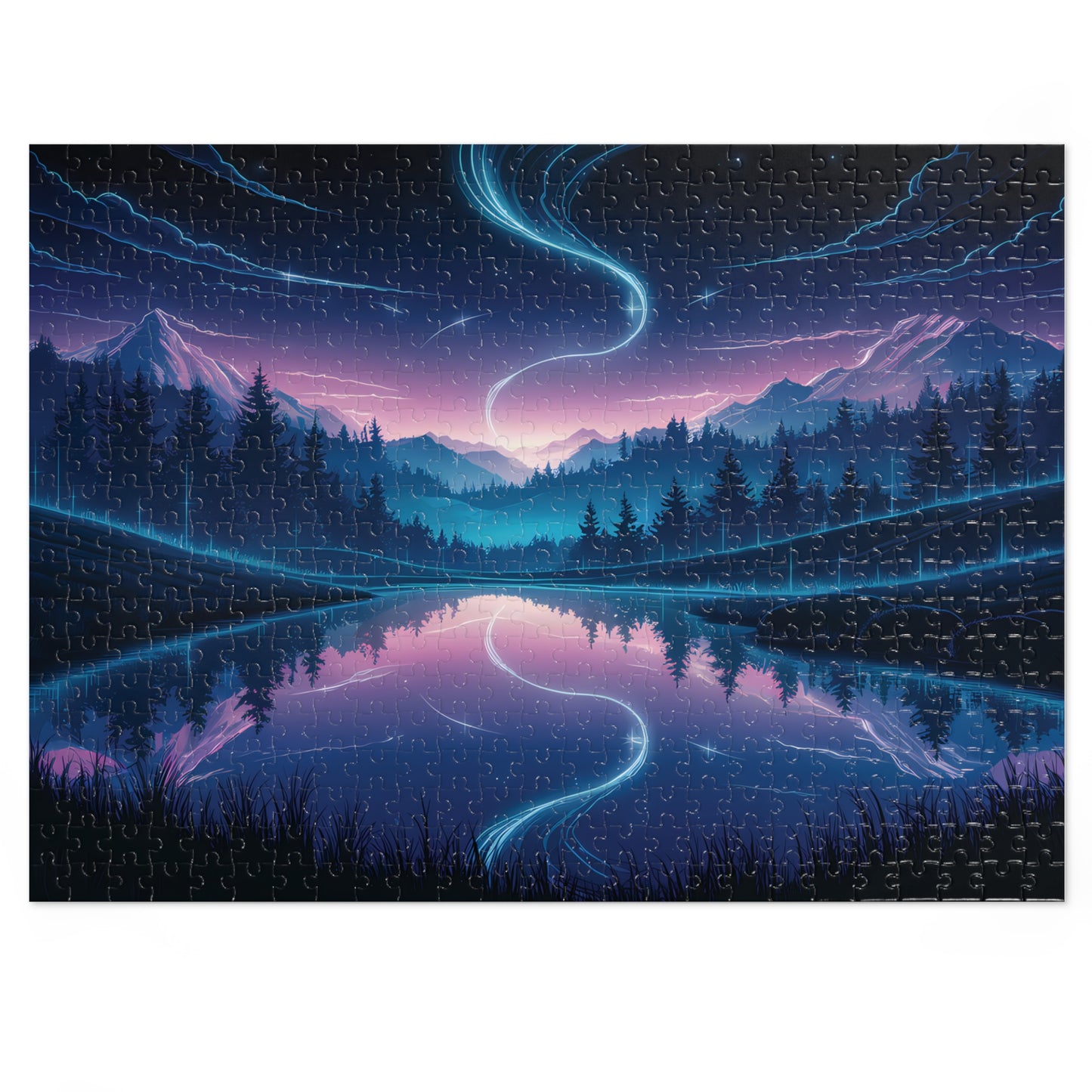 Dawn at magical Lake- Jigsaw Puzzle (30, 110, 252, 500,1000-Piece)