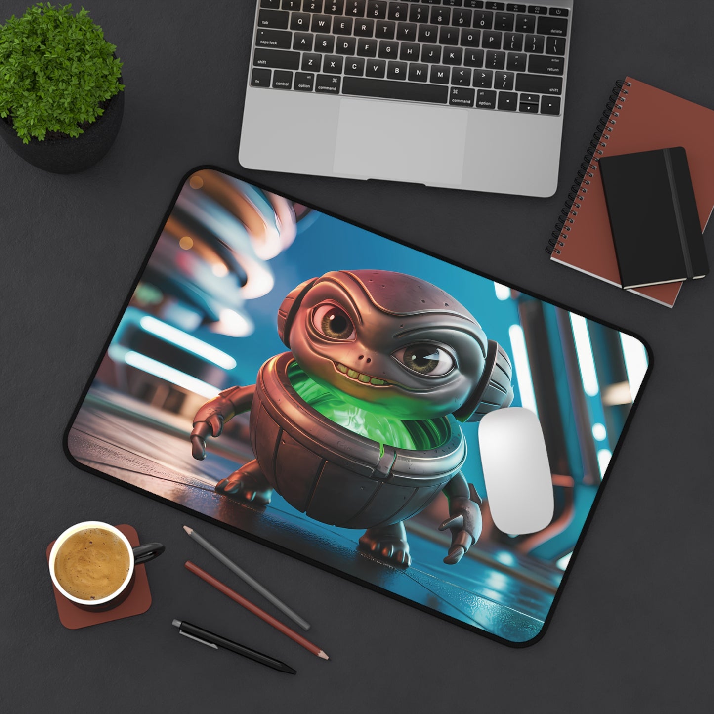 Cute Alien Robot- Desk Mat