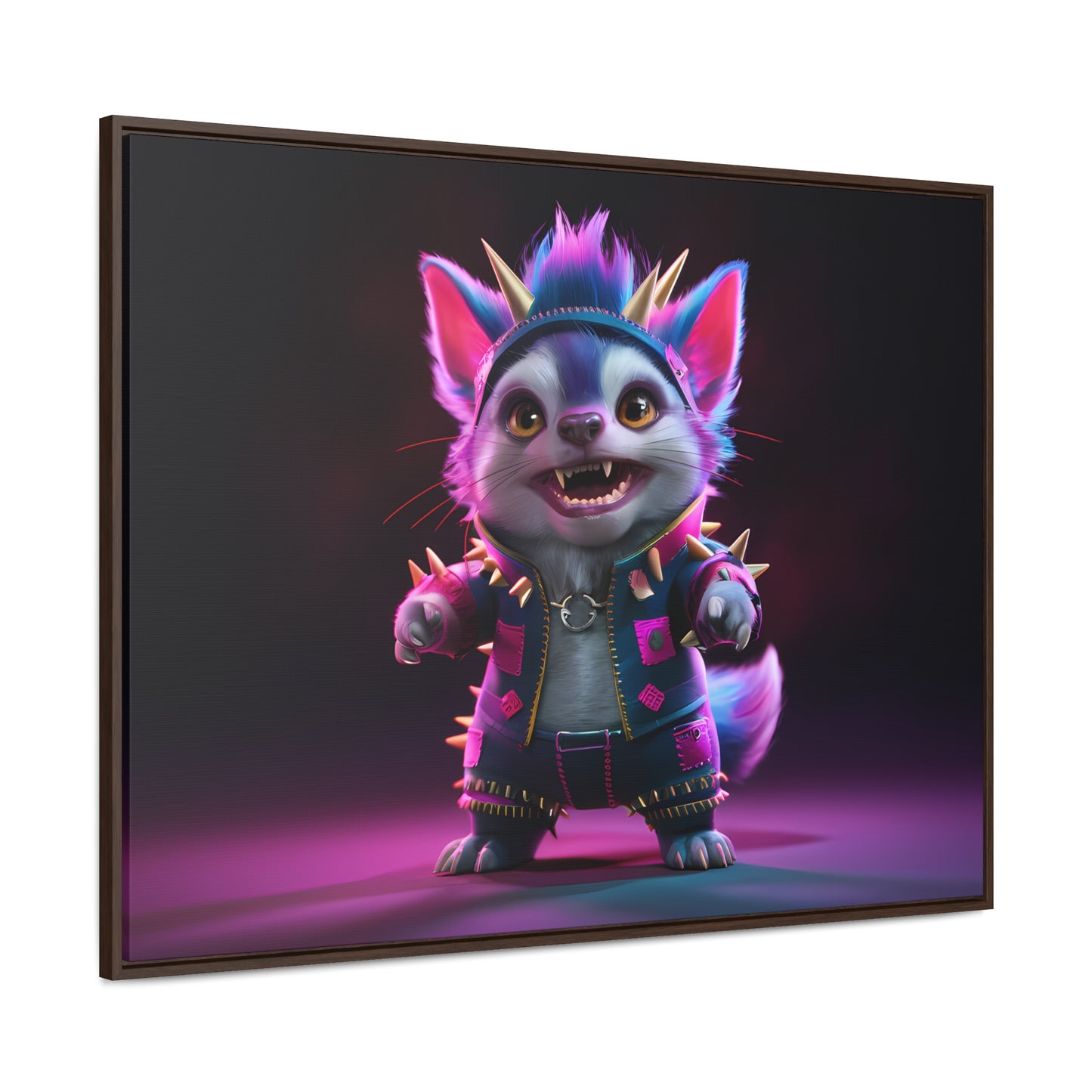 Punk Feline Fury - Gallery Canvas Wraps, Horizontal Frame