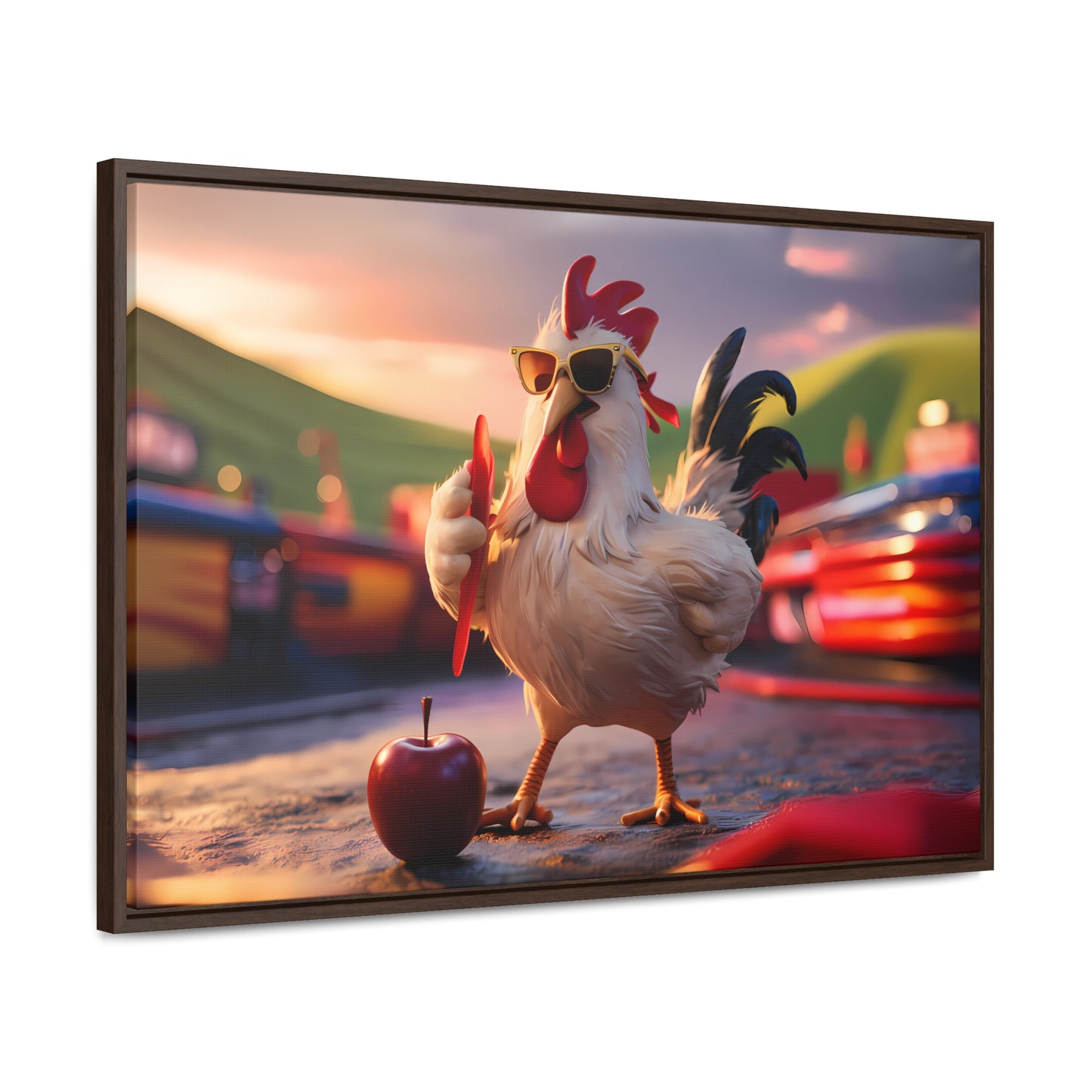 Cool Rooster at the Carnival - Gallery Canvas Wraps, Horizontal Frame