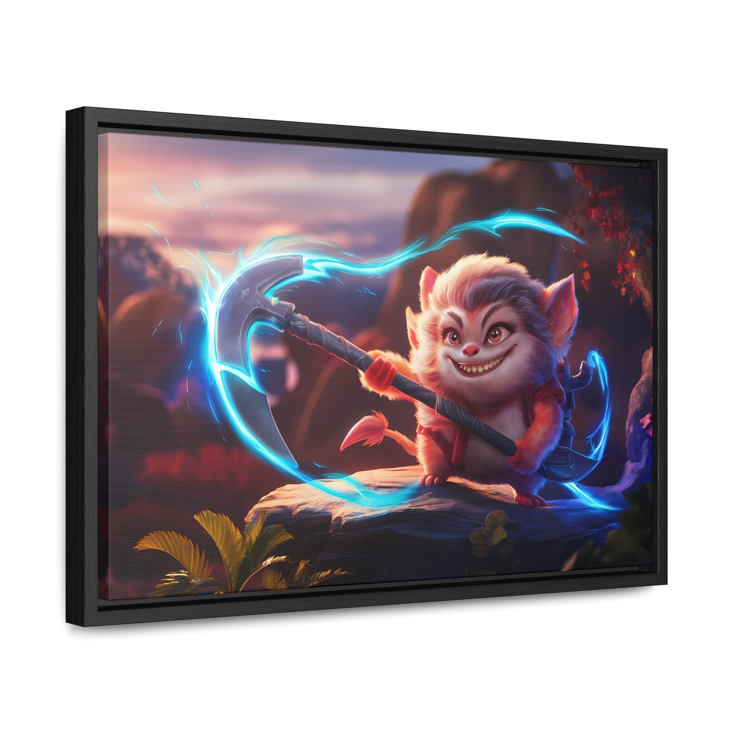 "Glowblade Guardian" - Gallery Canvas Wraps, Horizontal Frame