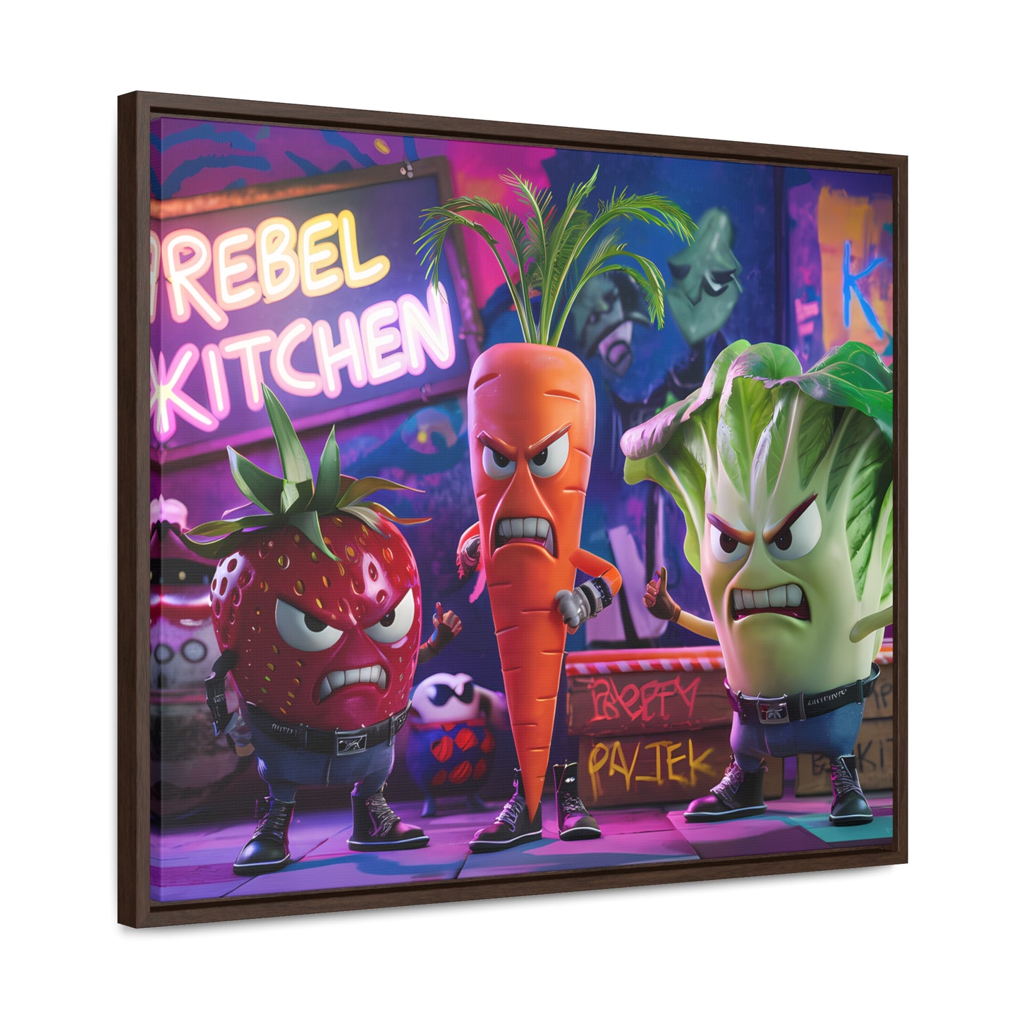 Rebel Veggie Squad - Gallery Canvas Wraps, Horizontal Frame