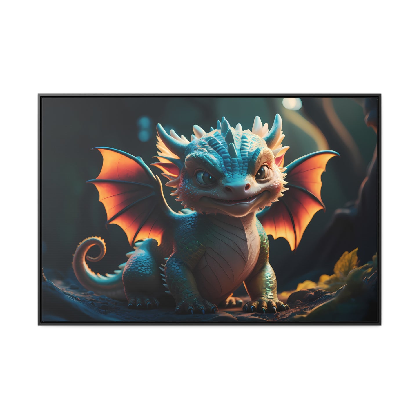 "Forest Guardian Hatchling" - Gallery Canvas Wraps, Horizontal Frame