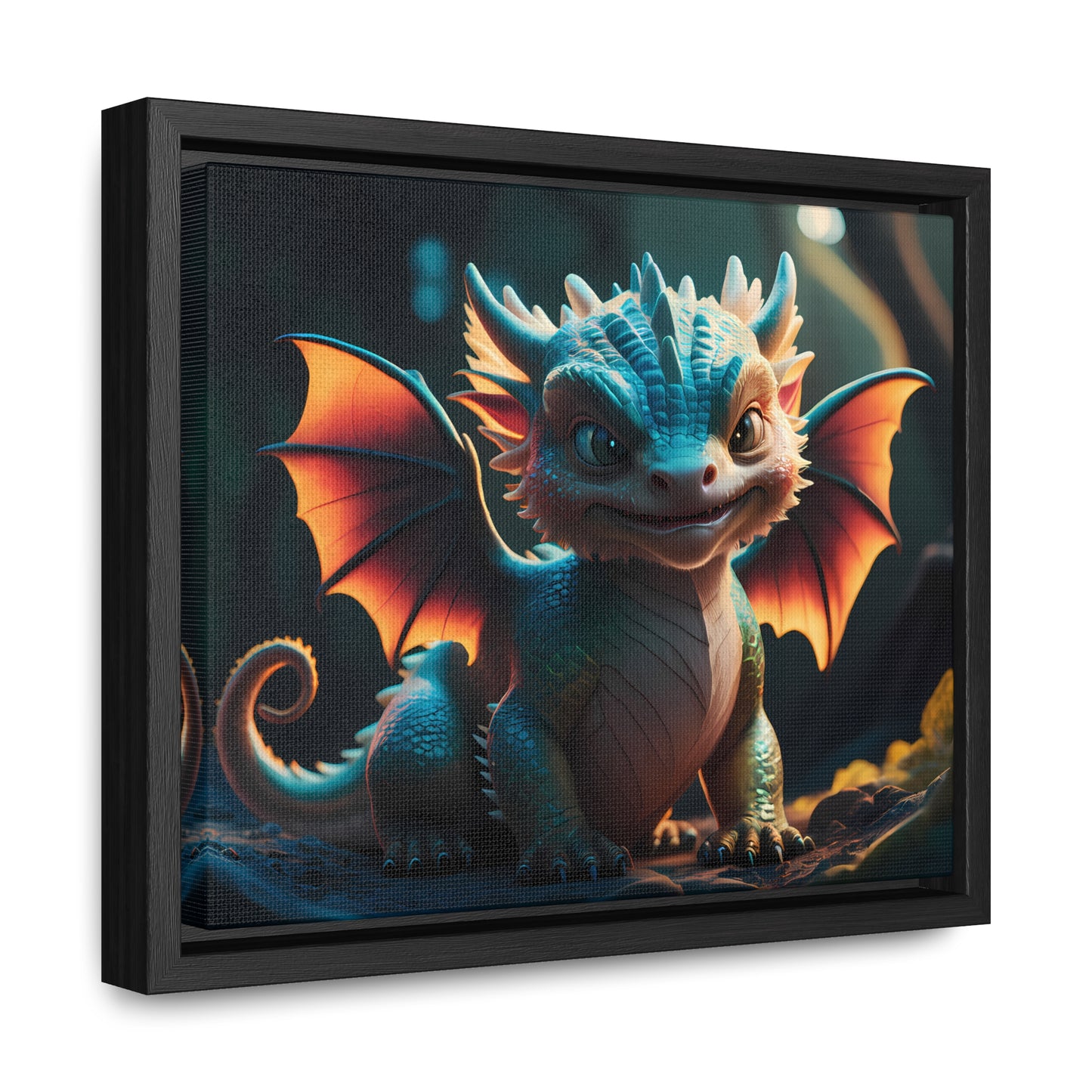 "Forest Guardian Hatchling" - Gallery Canvas Wraps, Horizontal Frame