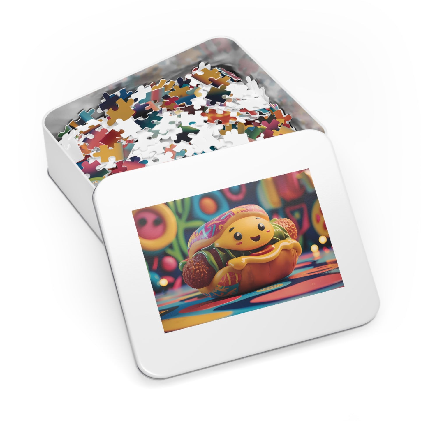 "Cheerful Hotdog Delight" - Jigsaw Puzzle (30, 110, 252, 500,1000-Piece)