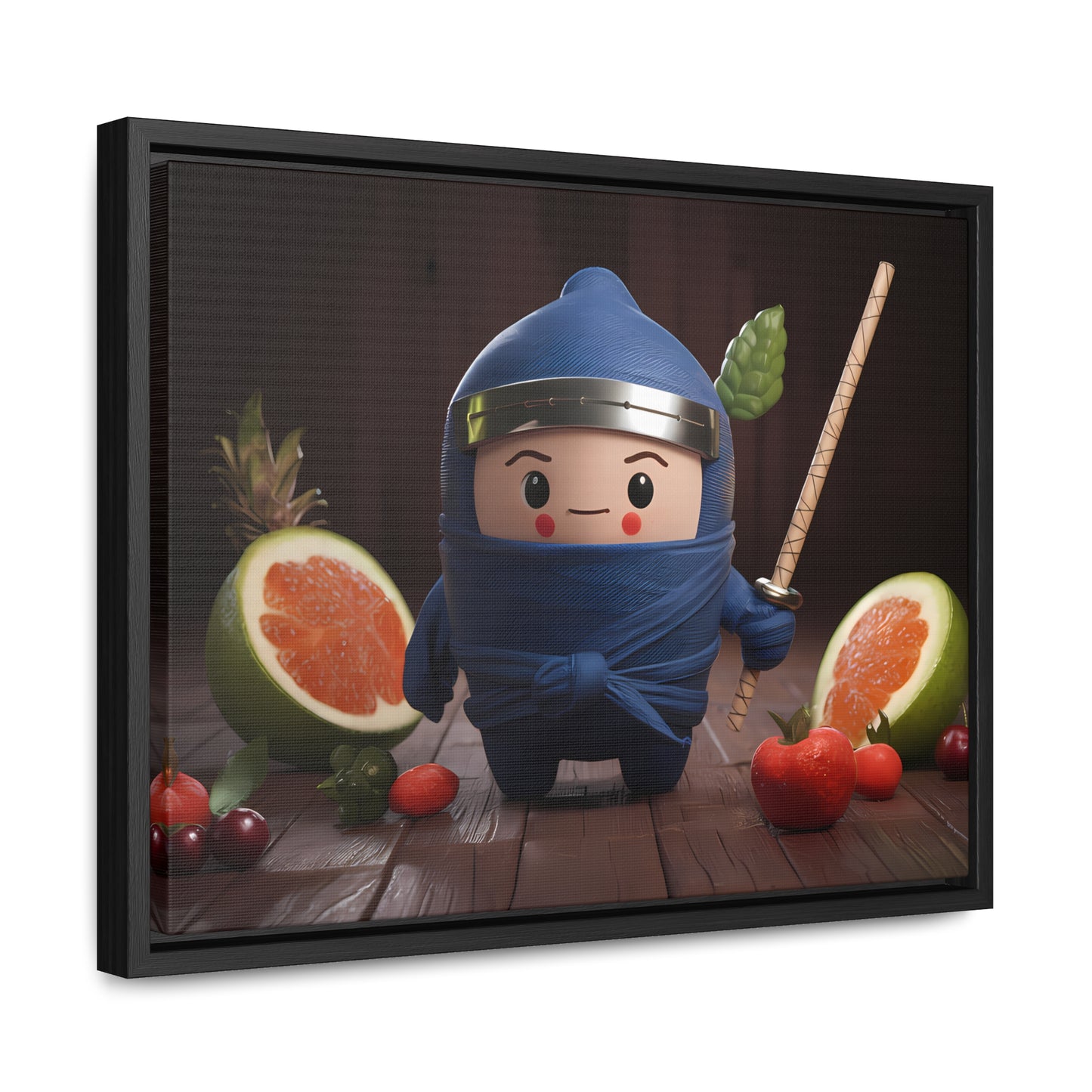 Ninja Fruit Guardian - Gallery Canvas Wraps, Horizontal Frame