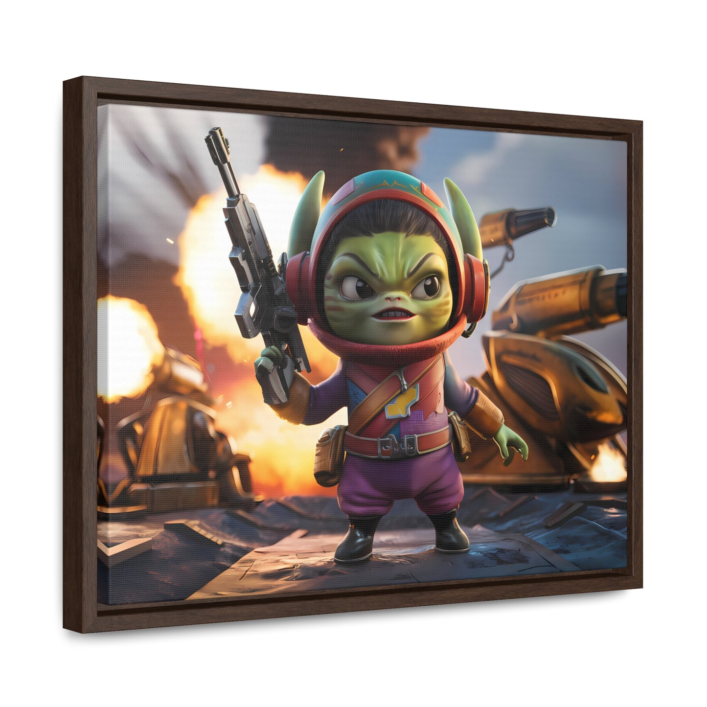 "Galactic Gremlin Commander" - Gallery Canvas Wraps, Horizontal Frame