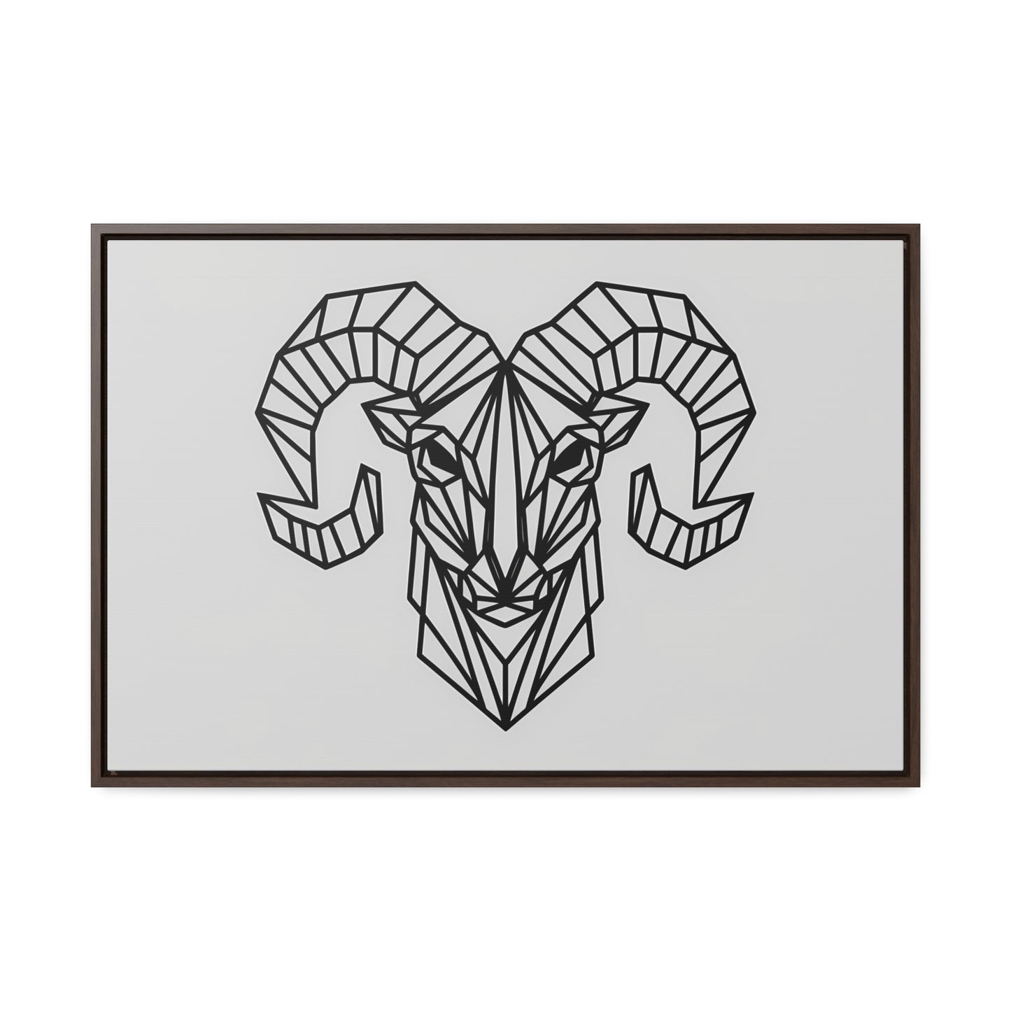 Geometric Ram's Head - Gallery Canvas Wraps, Horizontal Frame