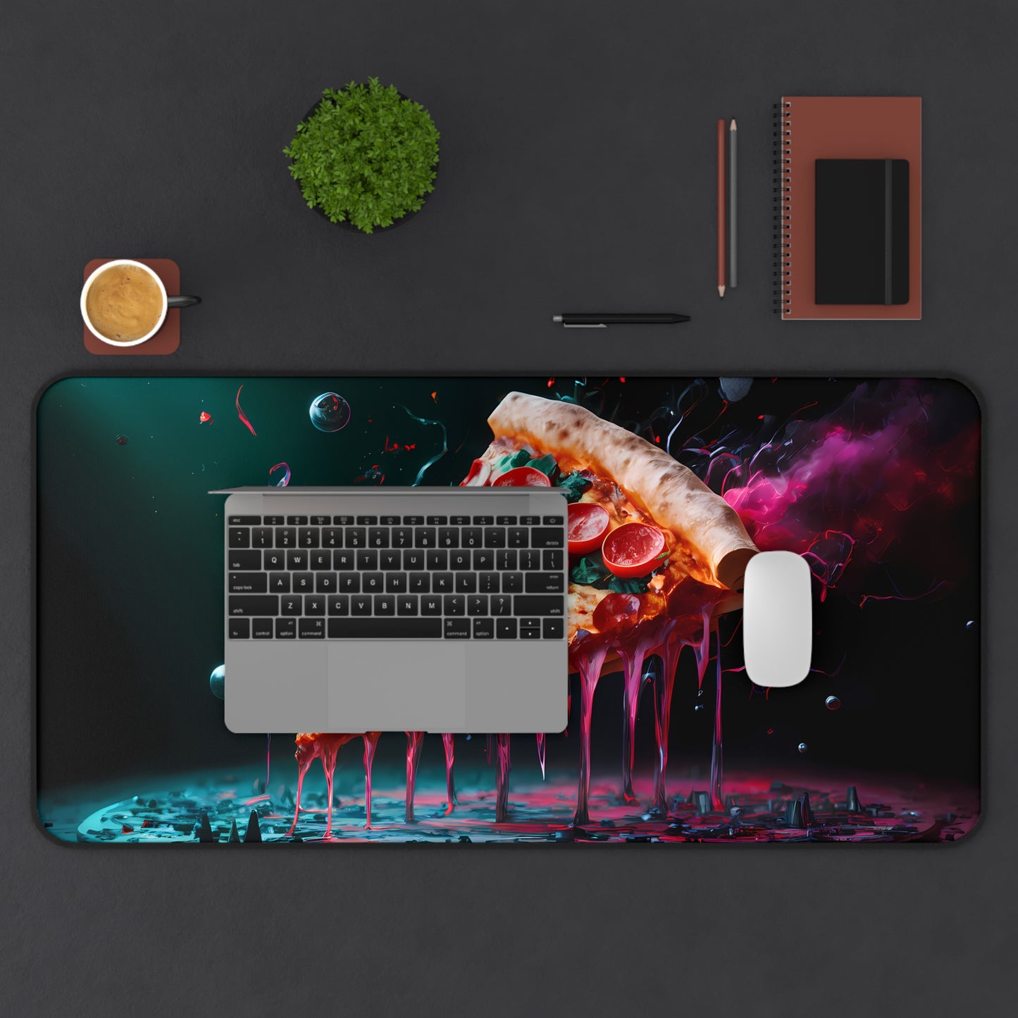 Cosmic Slice of Flavor - Desk Mat