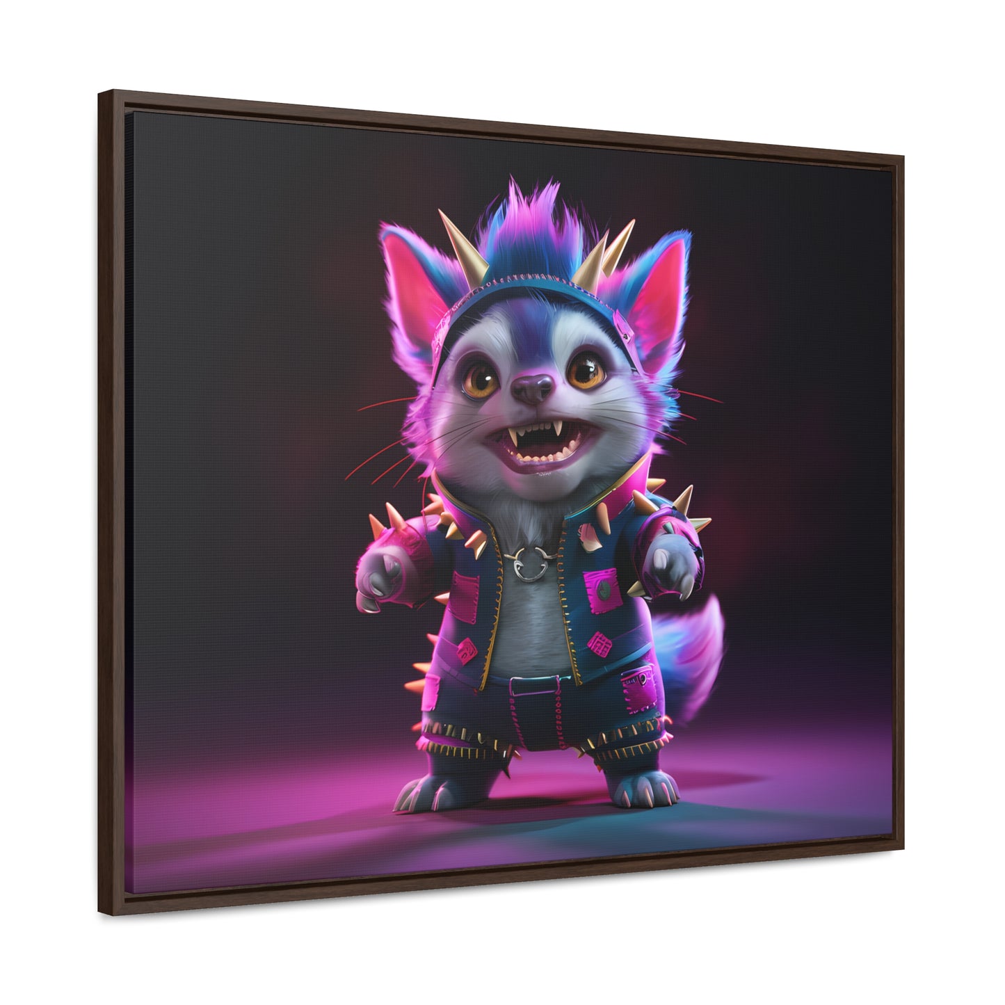 Punk Feline Fury - Gallery Canvas Wraps, Horizontal Frame