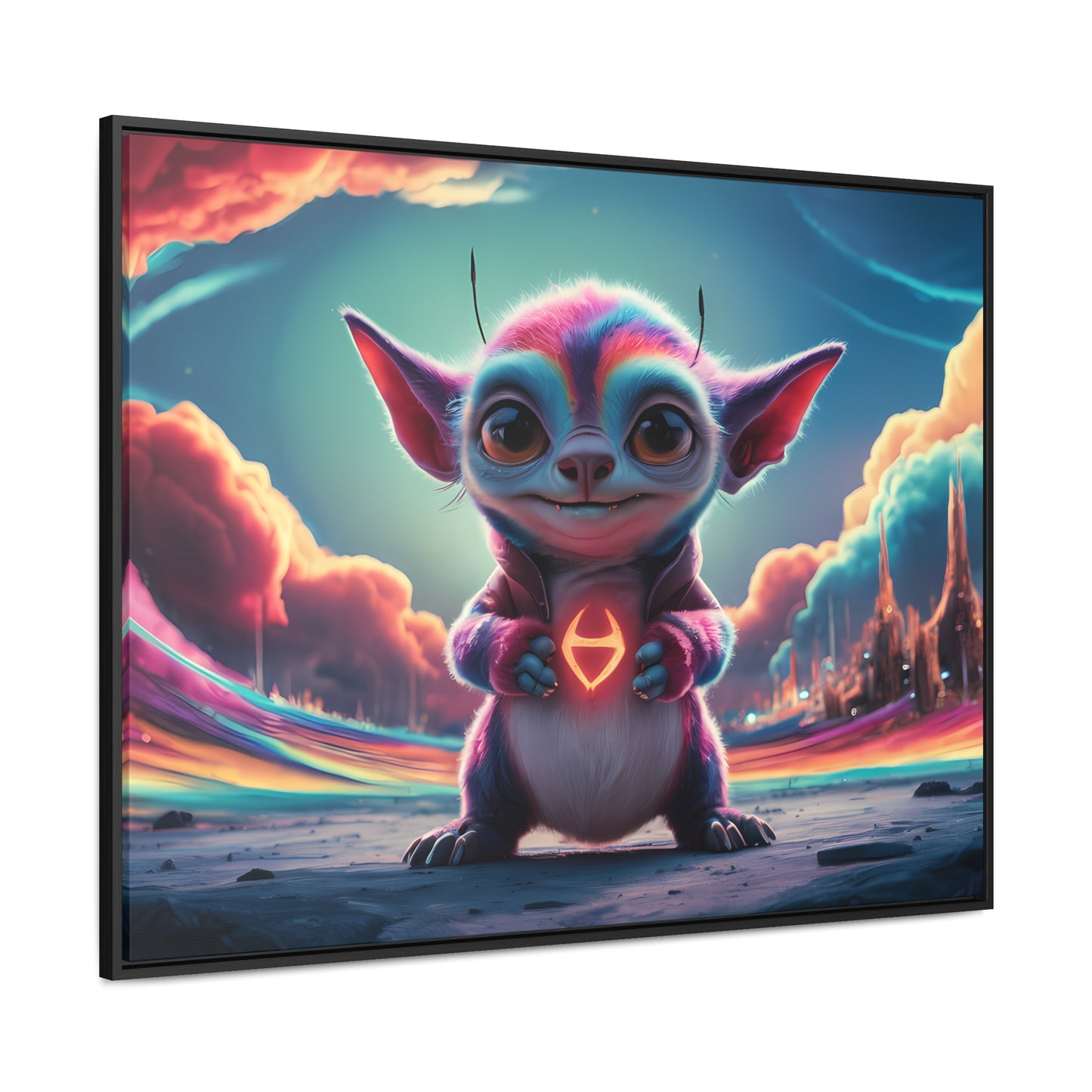 Guardian of the Cosmic Heart - Gallery Canvas Wraps, Horizontal Frame