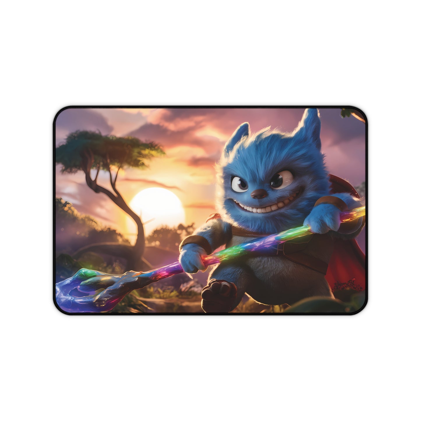 Cute Alien Fire Mage - Desk Mat