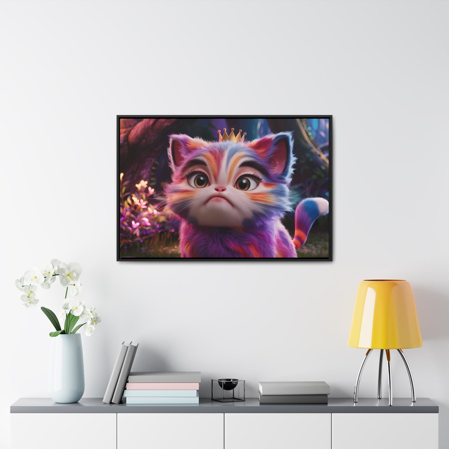 Regal Whiskers in the Enchanted Forest - Gallery Canvas Wraps, Horizontal Frame