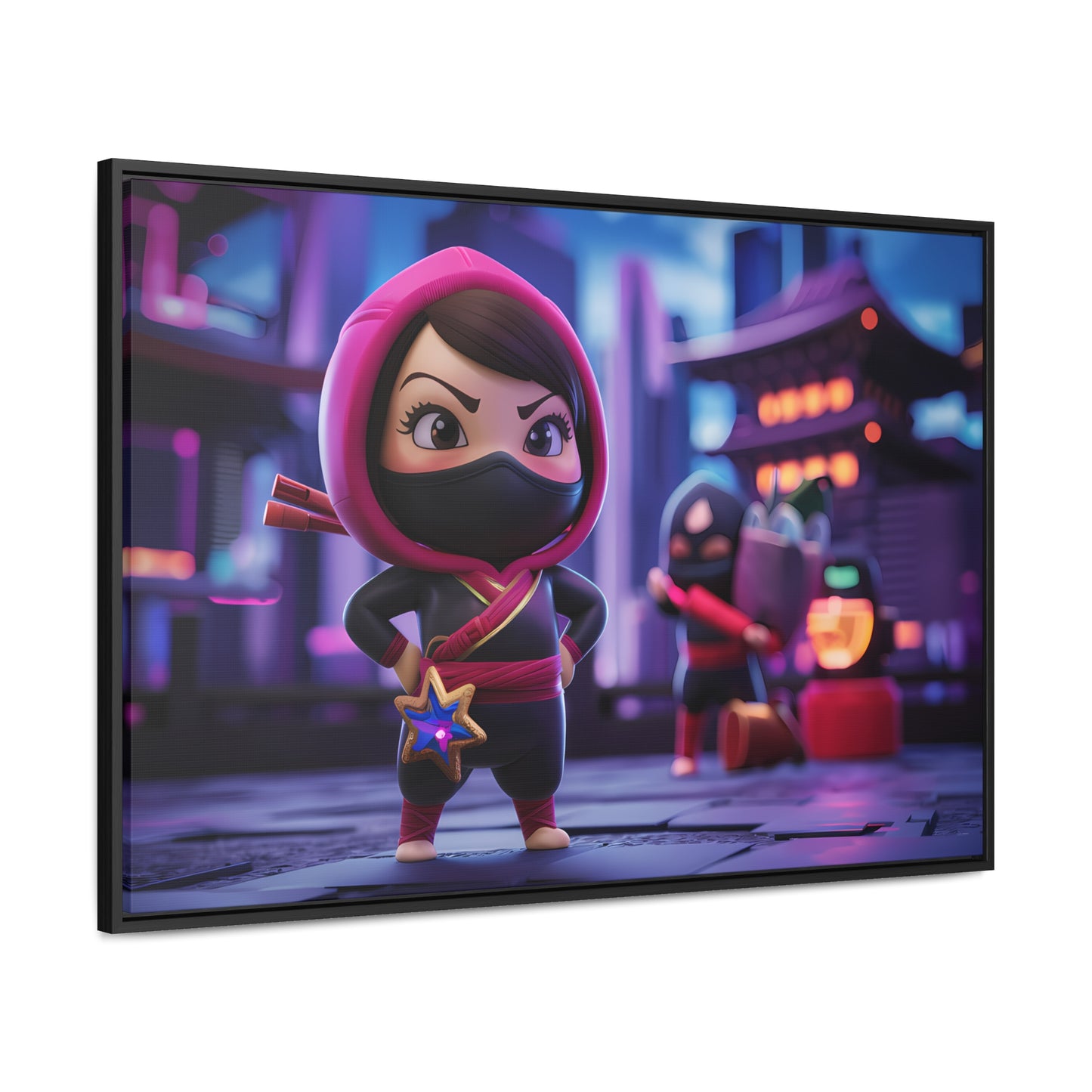 "Midnight Ninja Adventure" - Gallery Canvas Wraps, Horizontal Frame