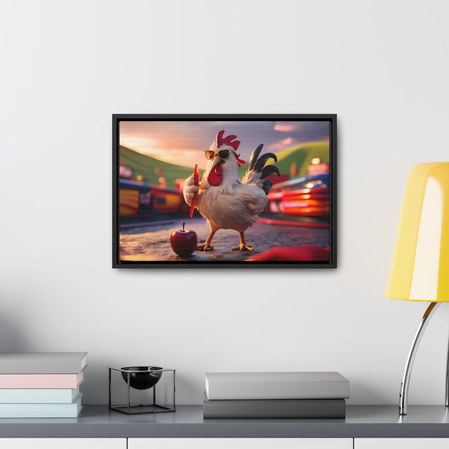 Cool Rooster at the Carnival - Gallery Canvas Wraps, Horizontal Frame