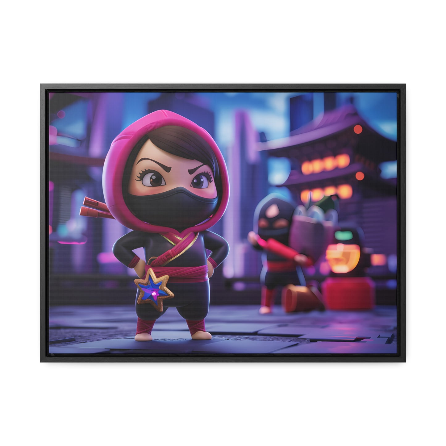 "Midnight Ninja Adventure" - Gallery Canvas Wraps, Horizontal Frame
