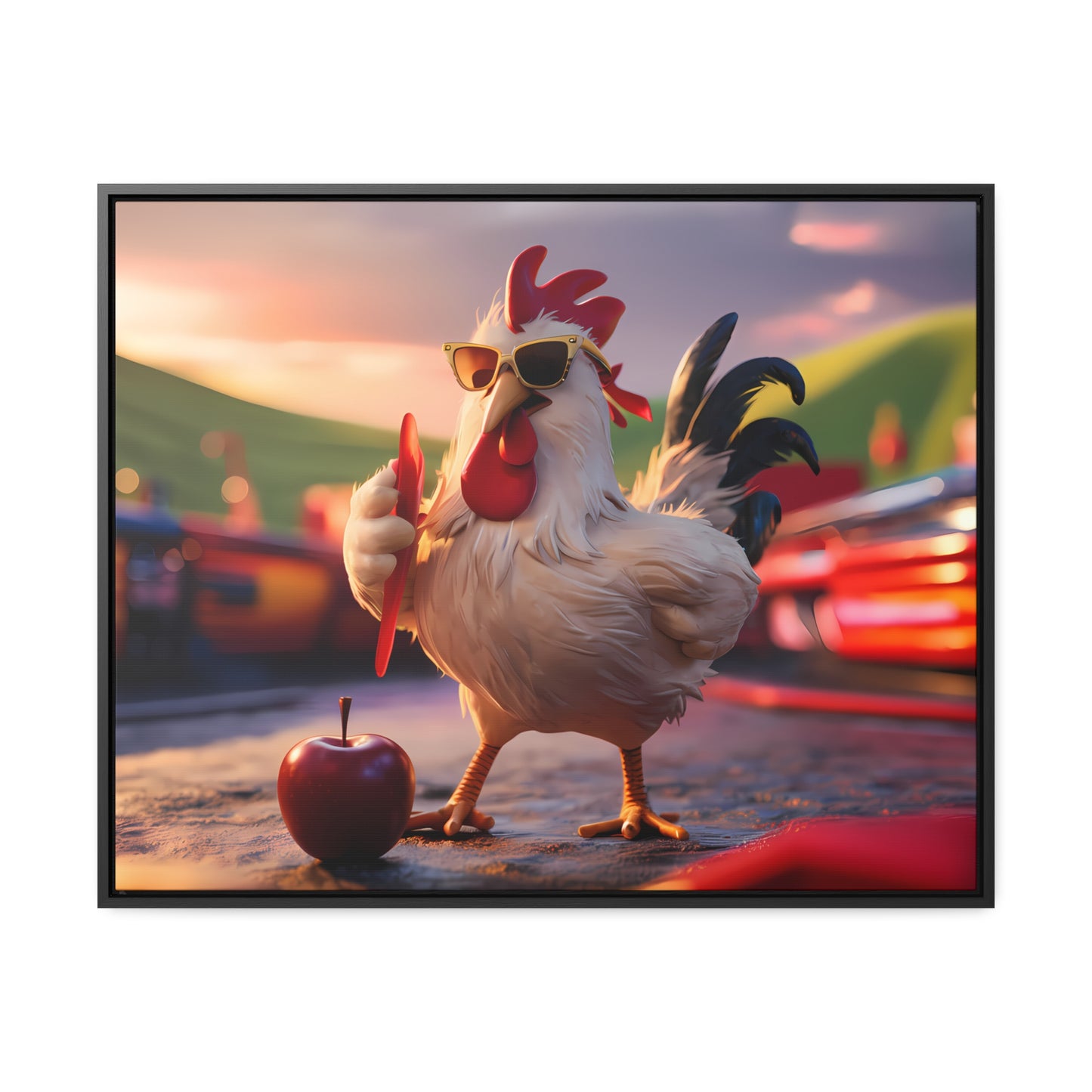 Cool Rooster at the Carnival - Gallery Canvas Wraps, Horizontal Frame