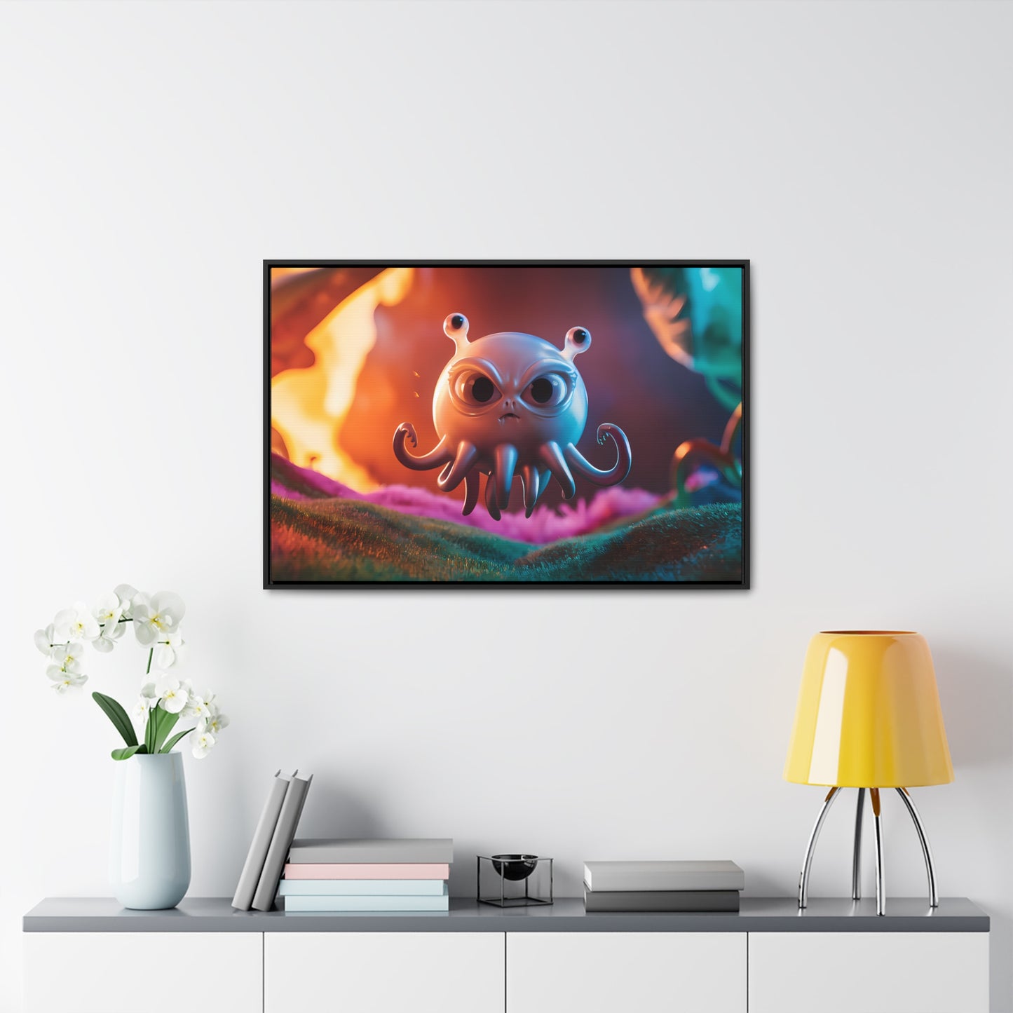 Wrath of the Alien Cephalopod - Gallery Canvas Wraps, Horizontal Frame