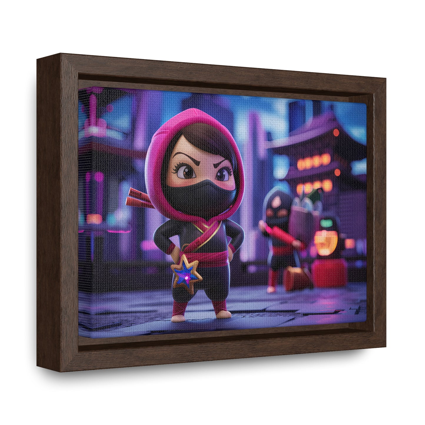 "Midnight Ninja Adventure" - Gallery Canvas Wraps, Horizontal Frame