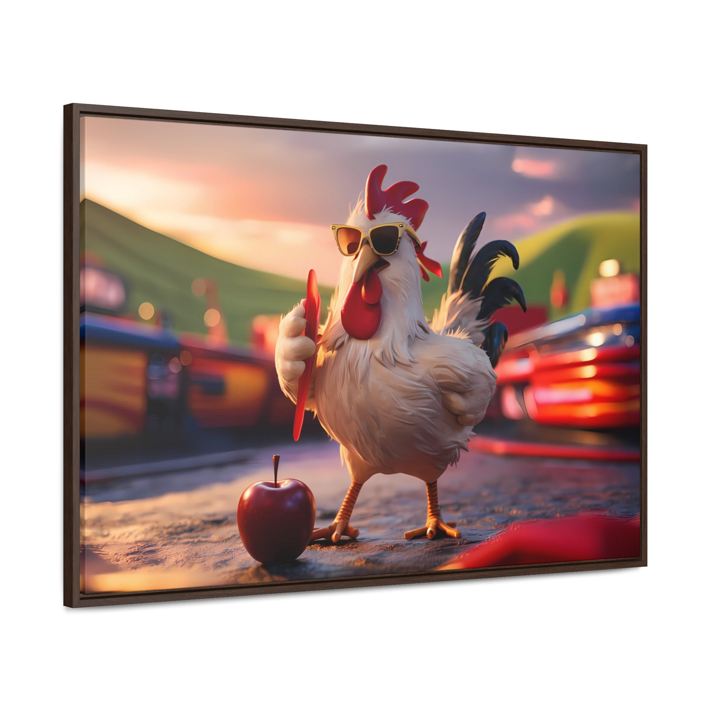 Cool Rooster at the Carnival - Gallery Canvas Wraps, Horizontal Frame