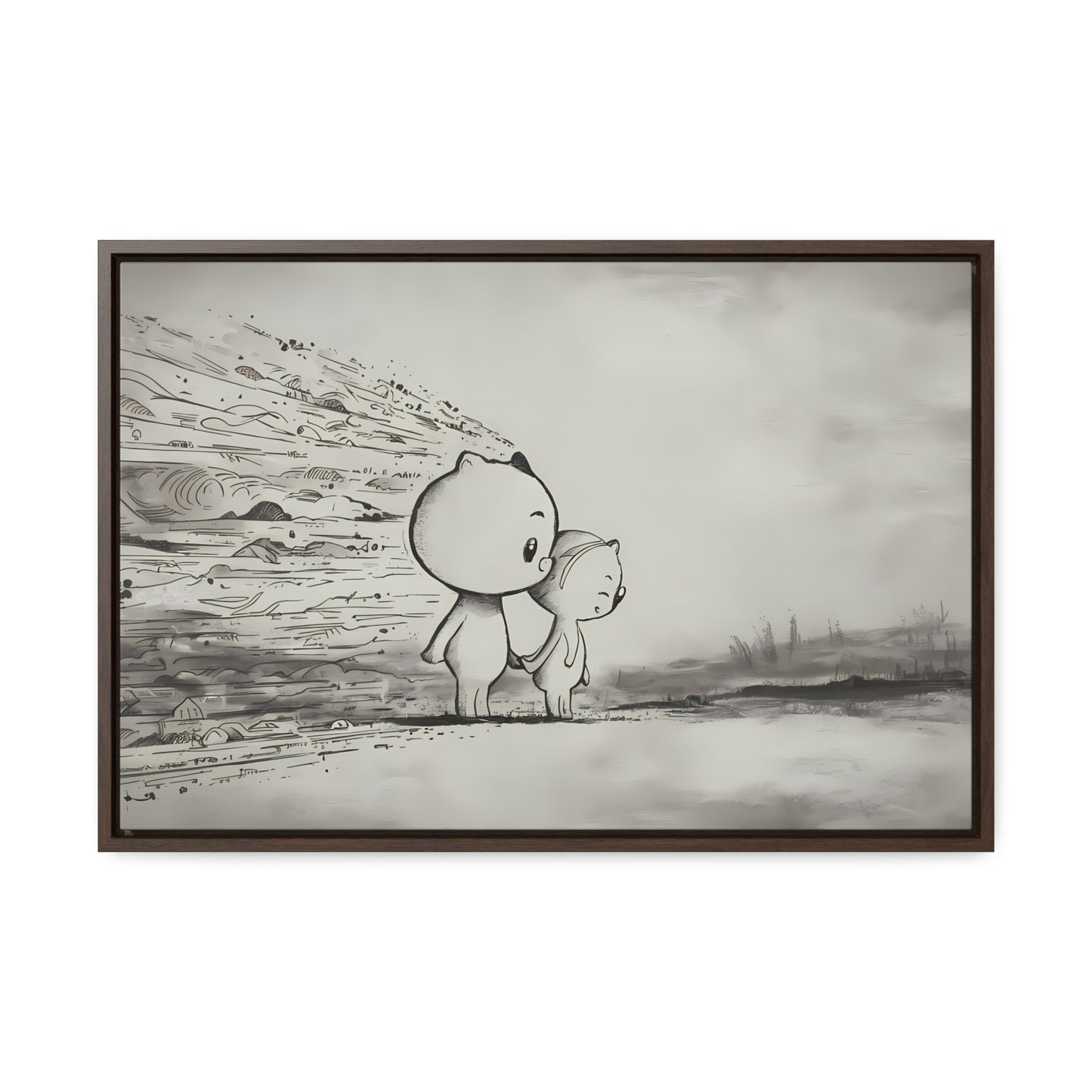 "Together Through the Storm" - Gallery Canvas Wraps, Horizontal Frame
