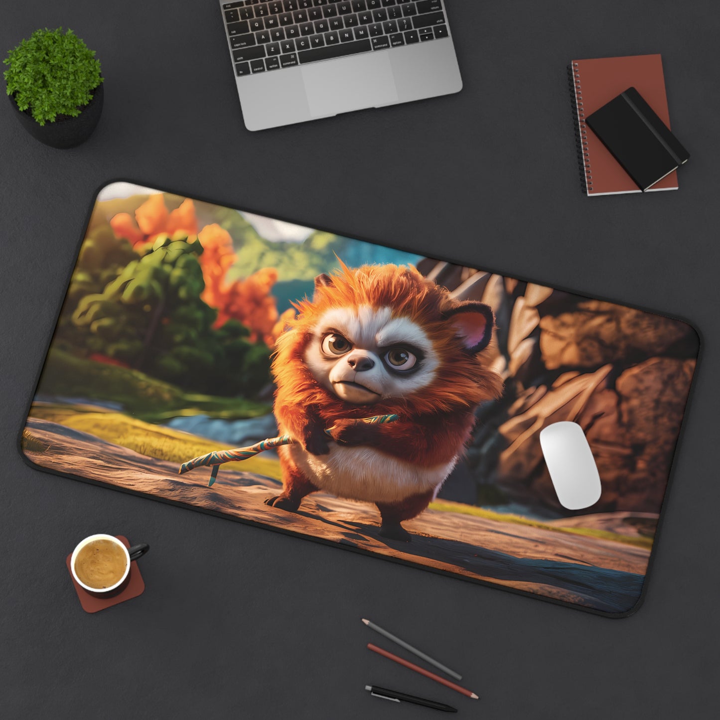 Cute furry Creature - Desk Mat