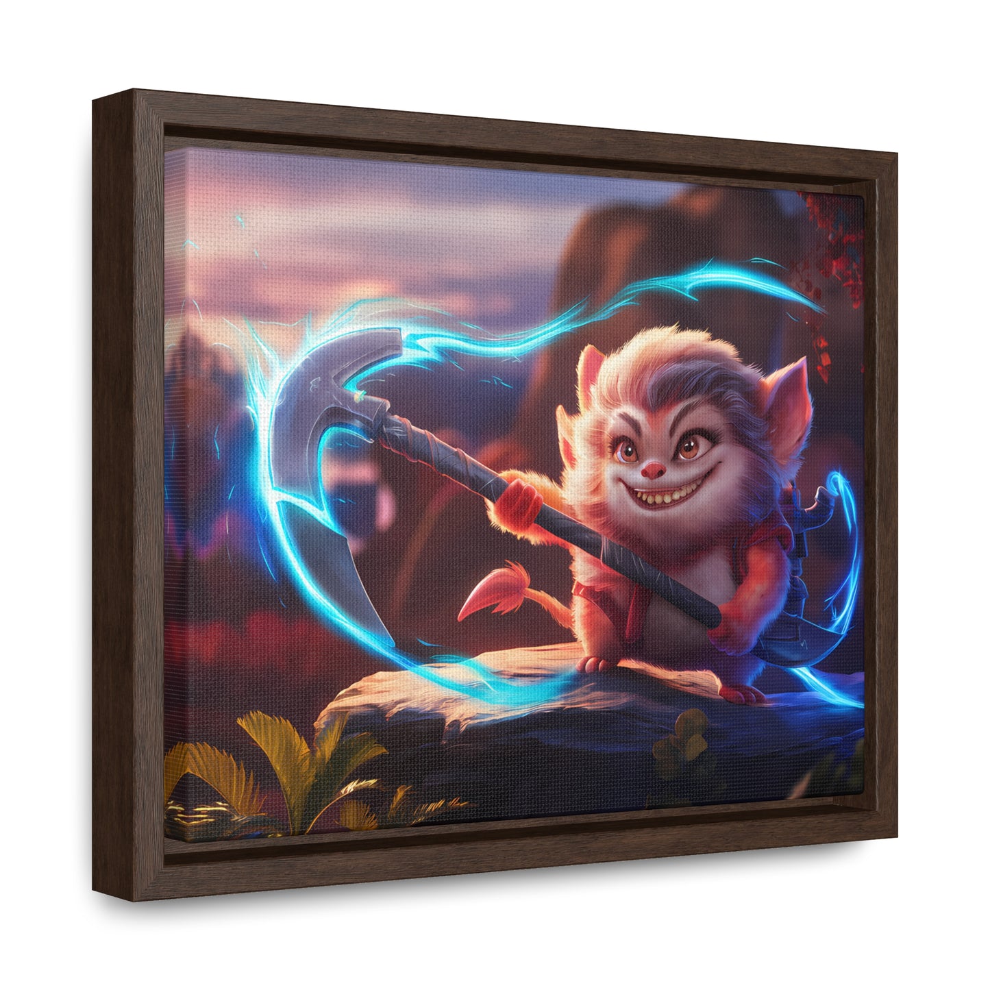 "Glowblade Guardian" - Gallery Canvas Wraps, Horizontal Frame