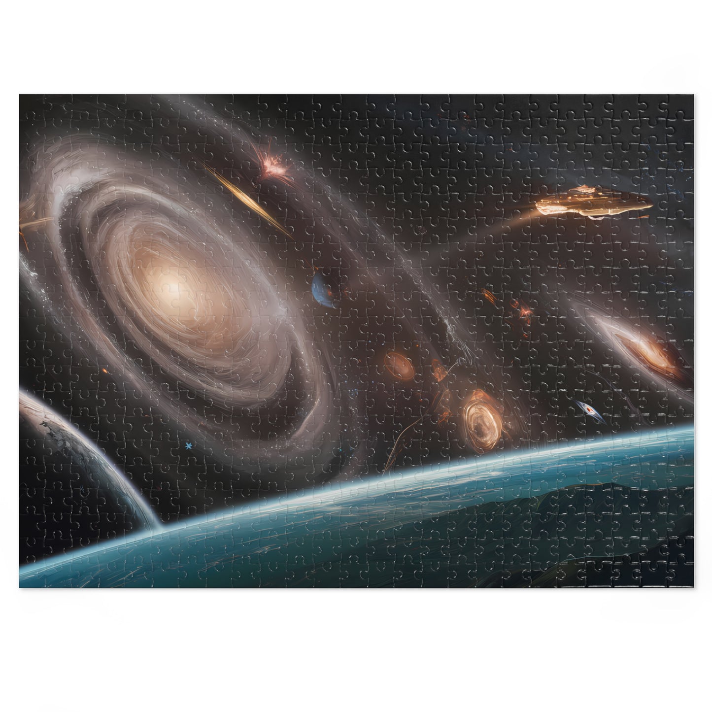 Eternal Voyage Through Cosmic Vortexes - Jigsaw Puzzle (30, 110, 252, 500,1000-Piece)