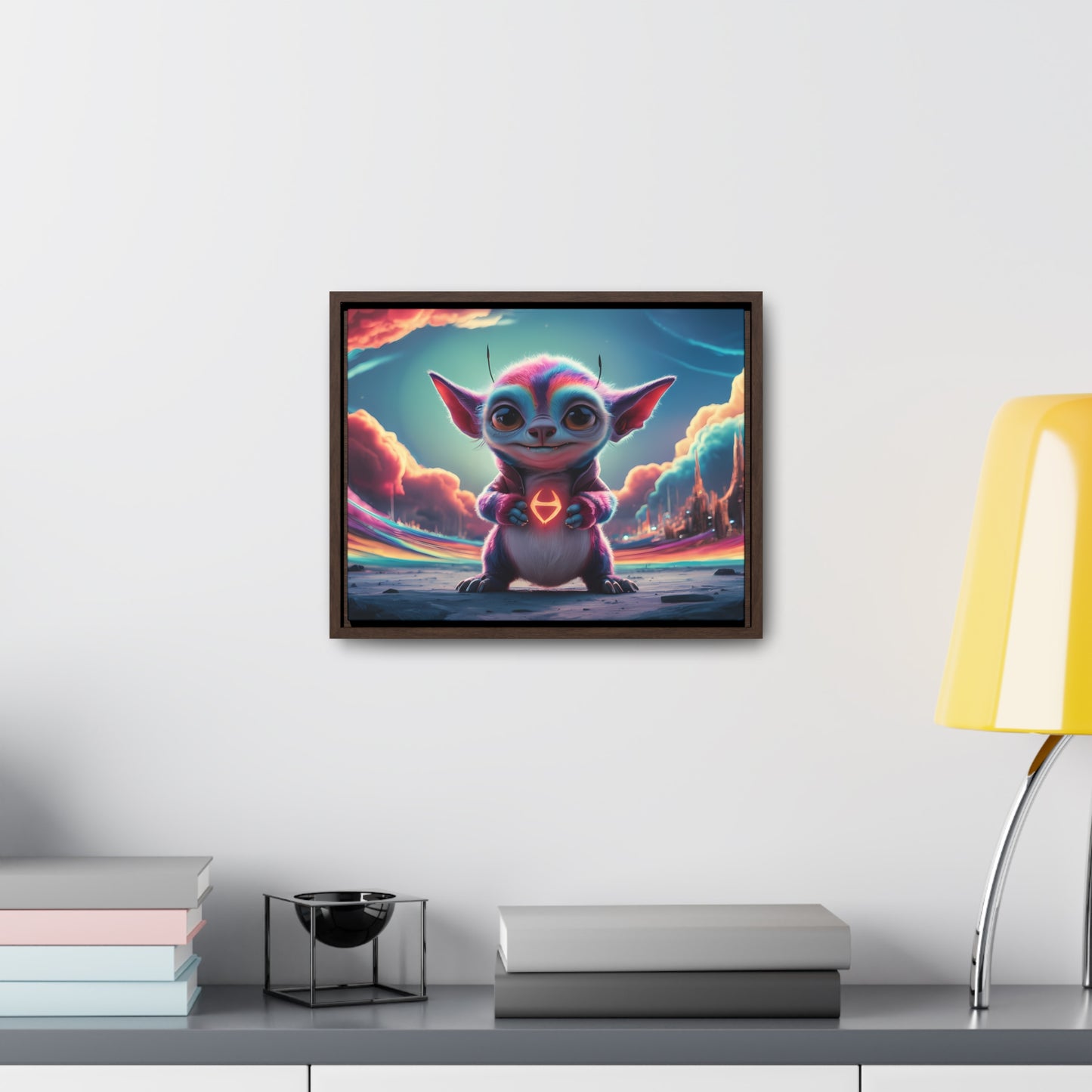 Guardian of the Cosmic Heart - Gallery Canvas Wraps, Horizontal Frame
