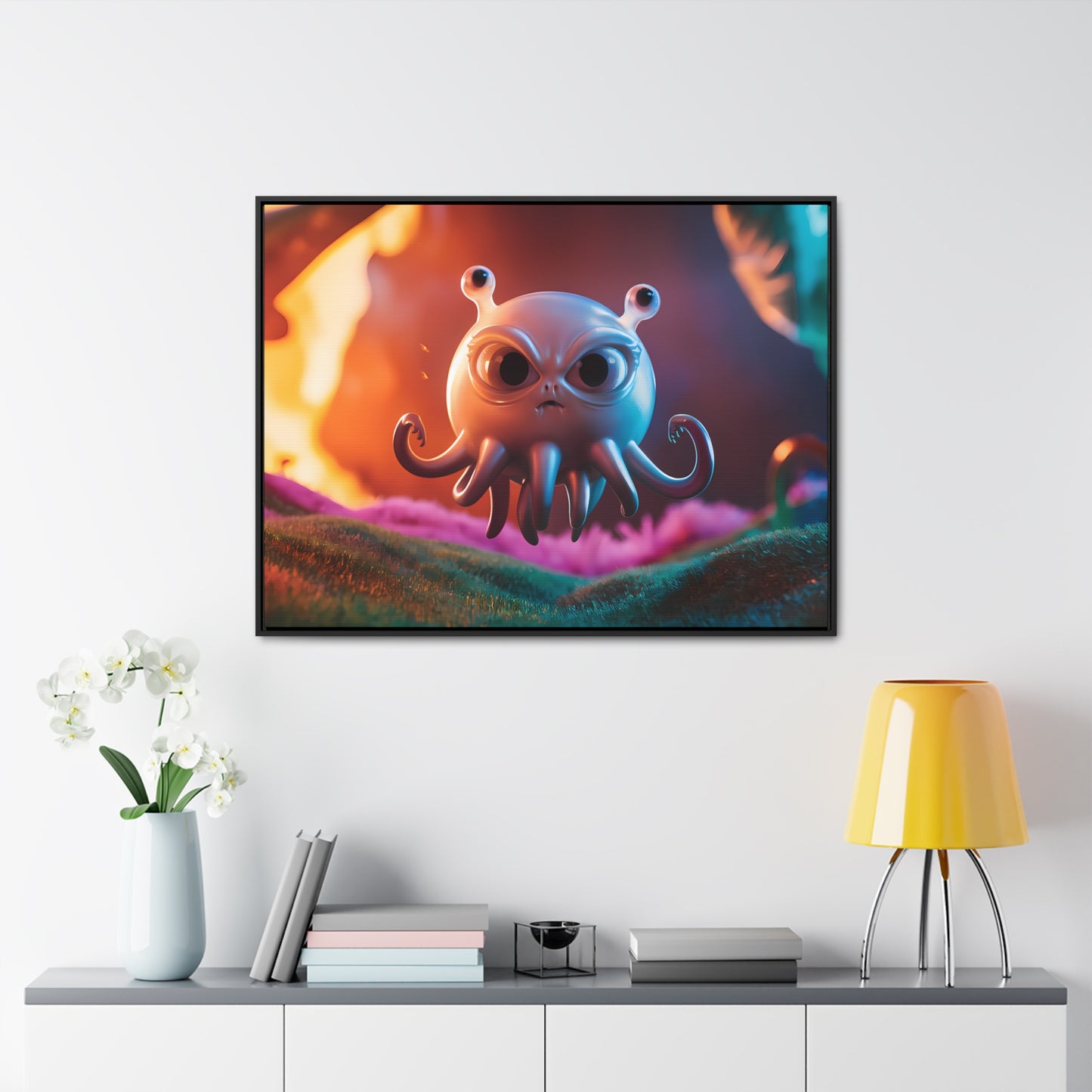Wrath of the Alien Cephalopod - Gallery Canvas Wraps, Horizontal Frame