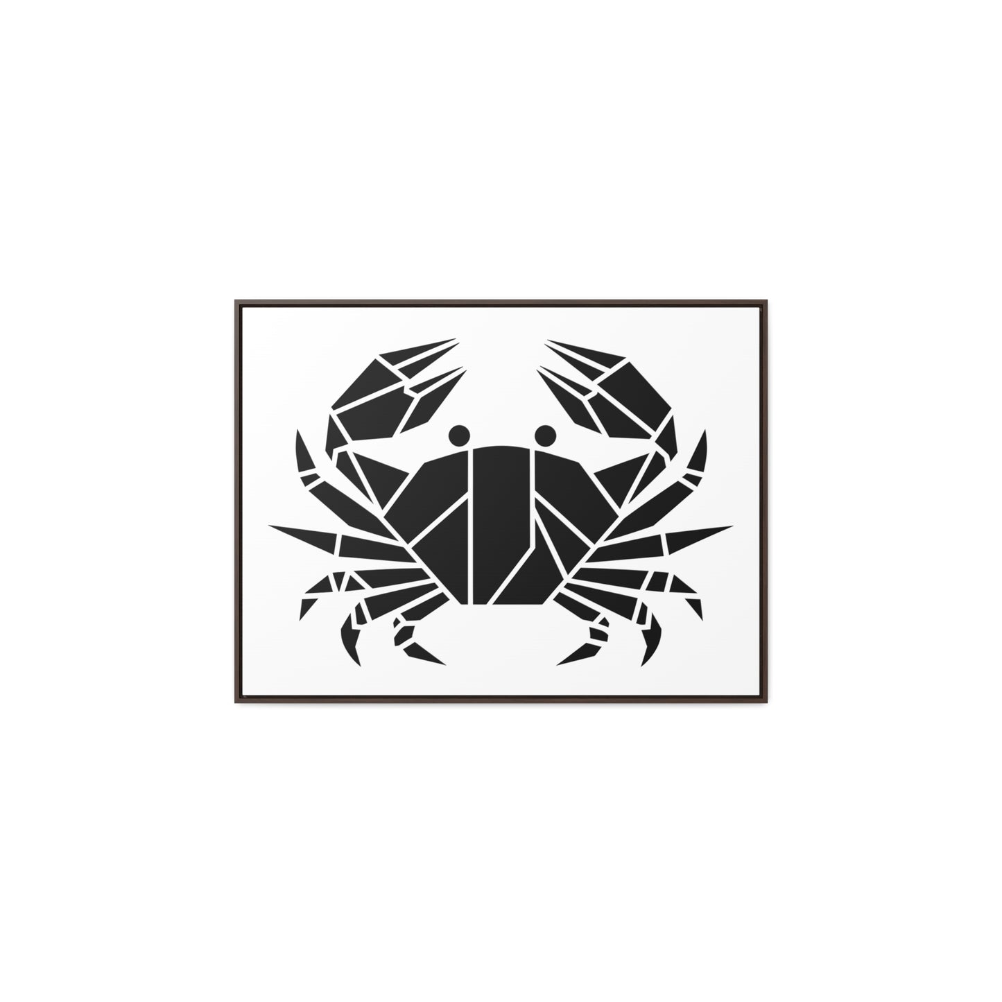 Geometric Crab Design - Gallery Canvas Wraps, Horizontal Frame