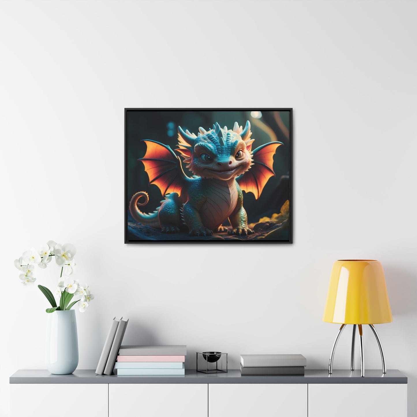 "Forest Guardian Hatchling" - Gallery Canvas Wraps, Horizontal Frame