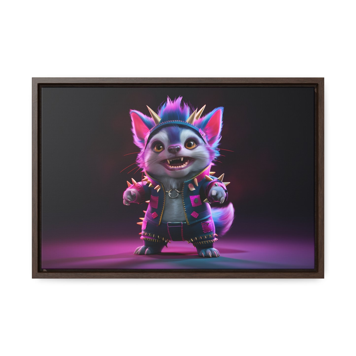Punk Feline Fury - Gallery Canvas Wraps, Horizontal Frame