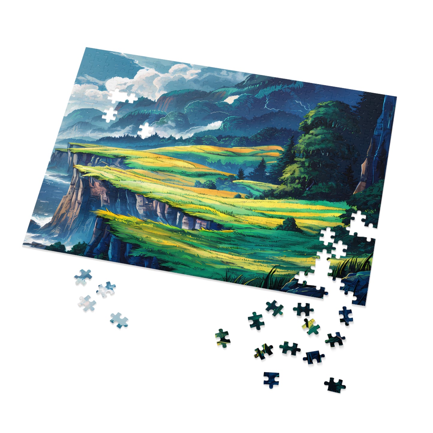 Verdant Cliffs of Serenity - Jigsaw Puzzle (30, 110, 252, 500,1000-Piece)