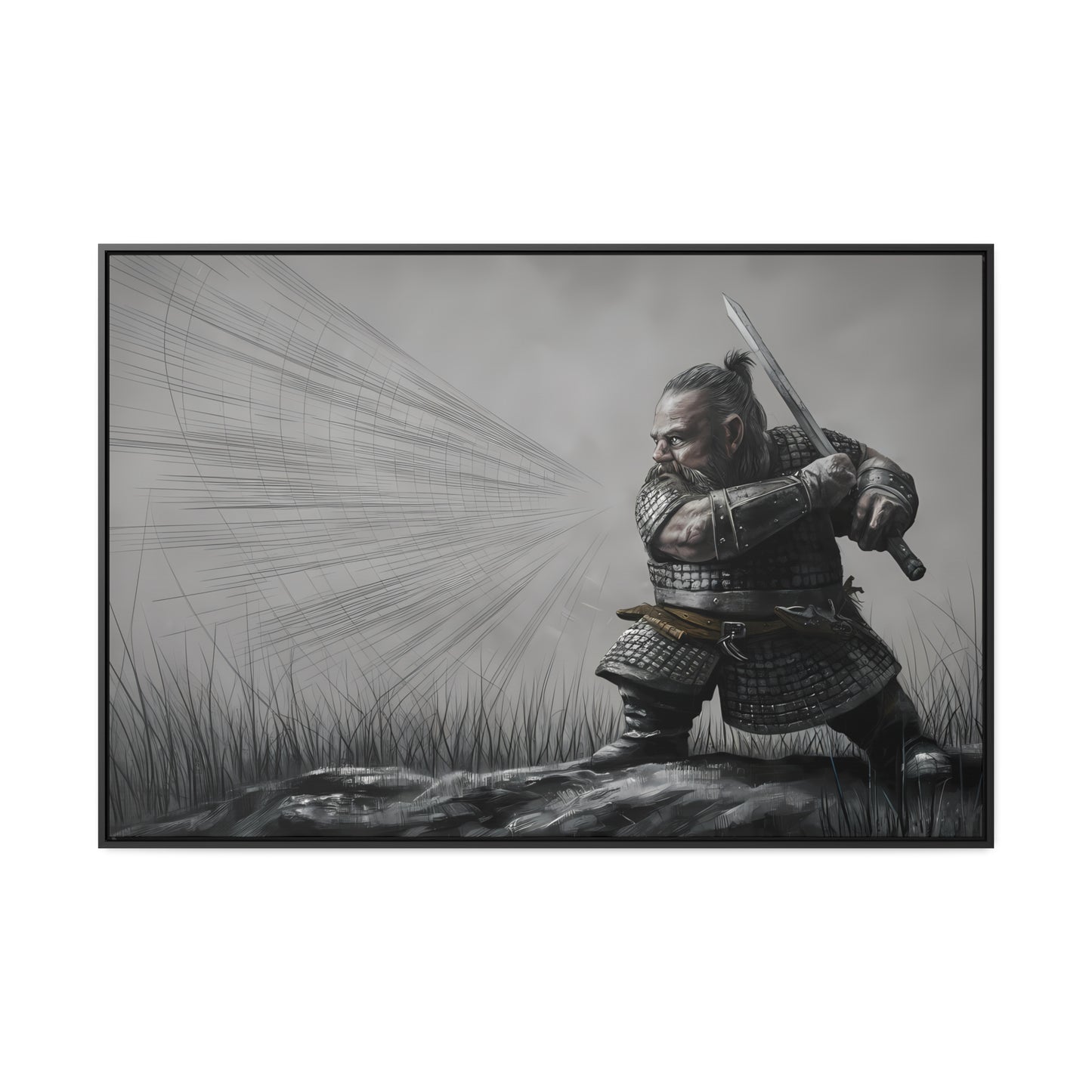 Defender of the Grey Plains - Gallery Canvas Wraps, Horizontal Frame