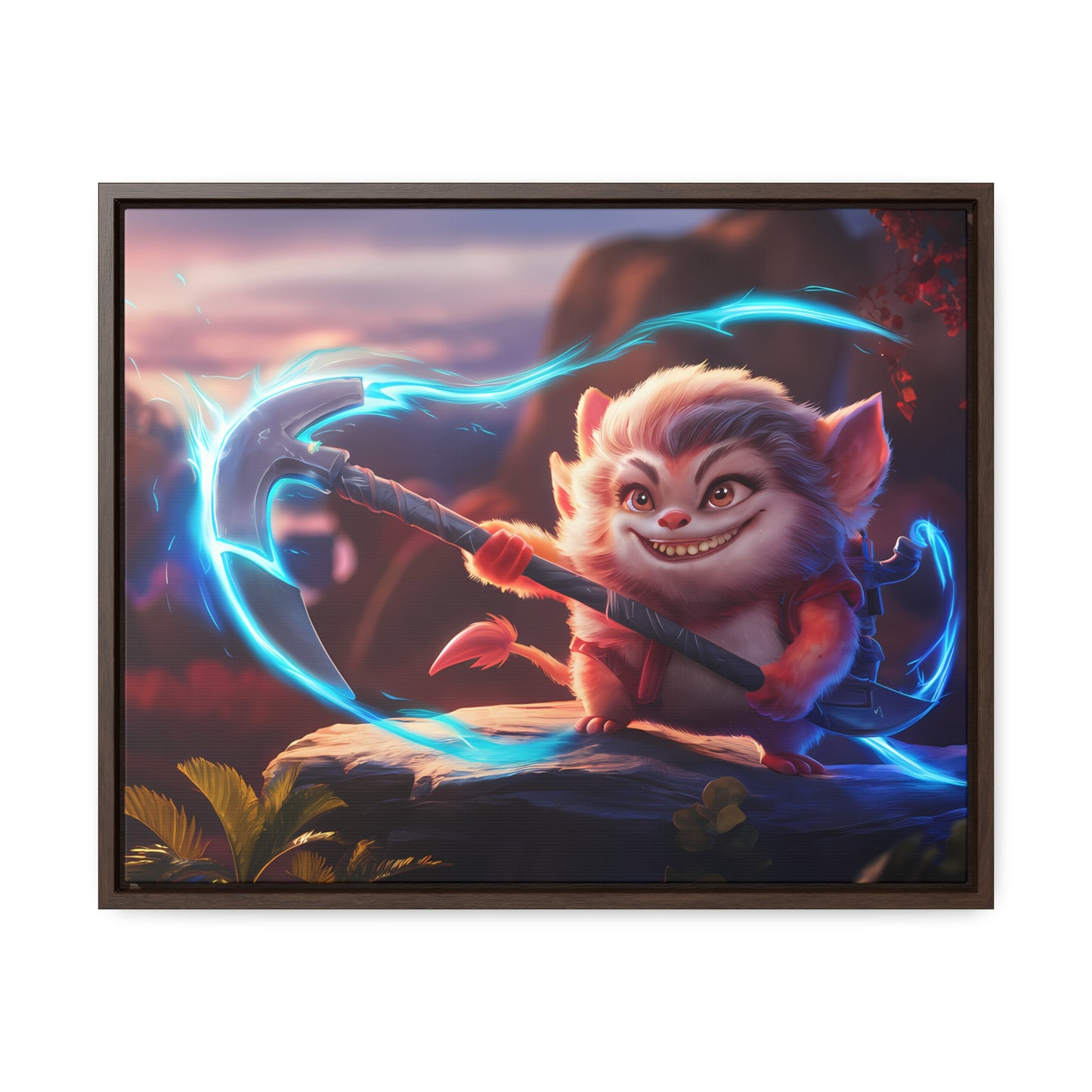 "Glowblade Guardian" - Gallery Canvas Wraps, Horizontal Frame