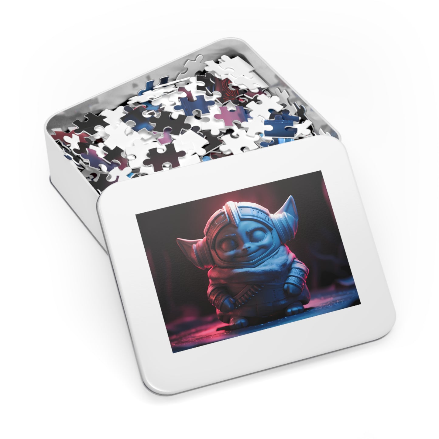Alien Guardian in Neon Glow - Jigsaw Puzzle (30, 110, 252, 500,1000-Piece)