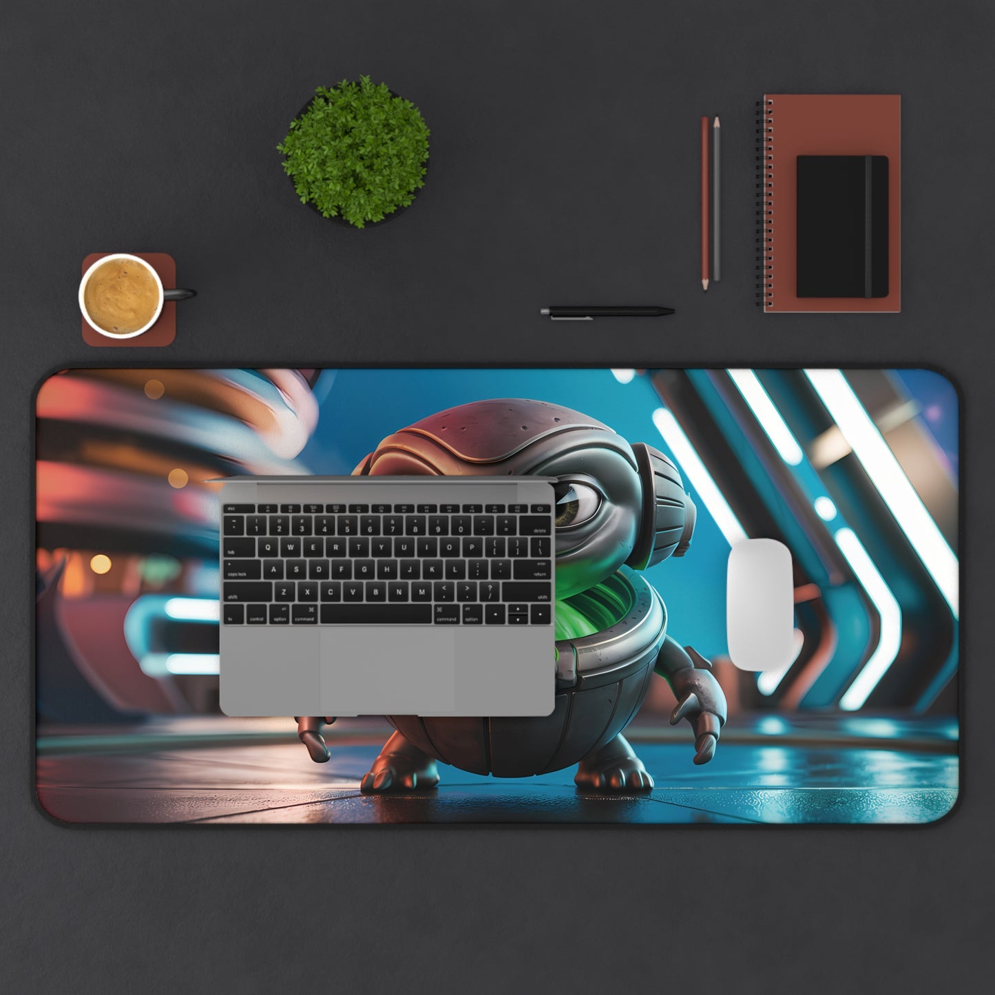Cute Alien Robot- Desk Mat