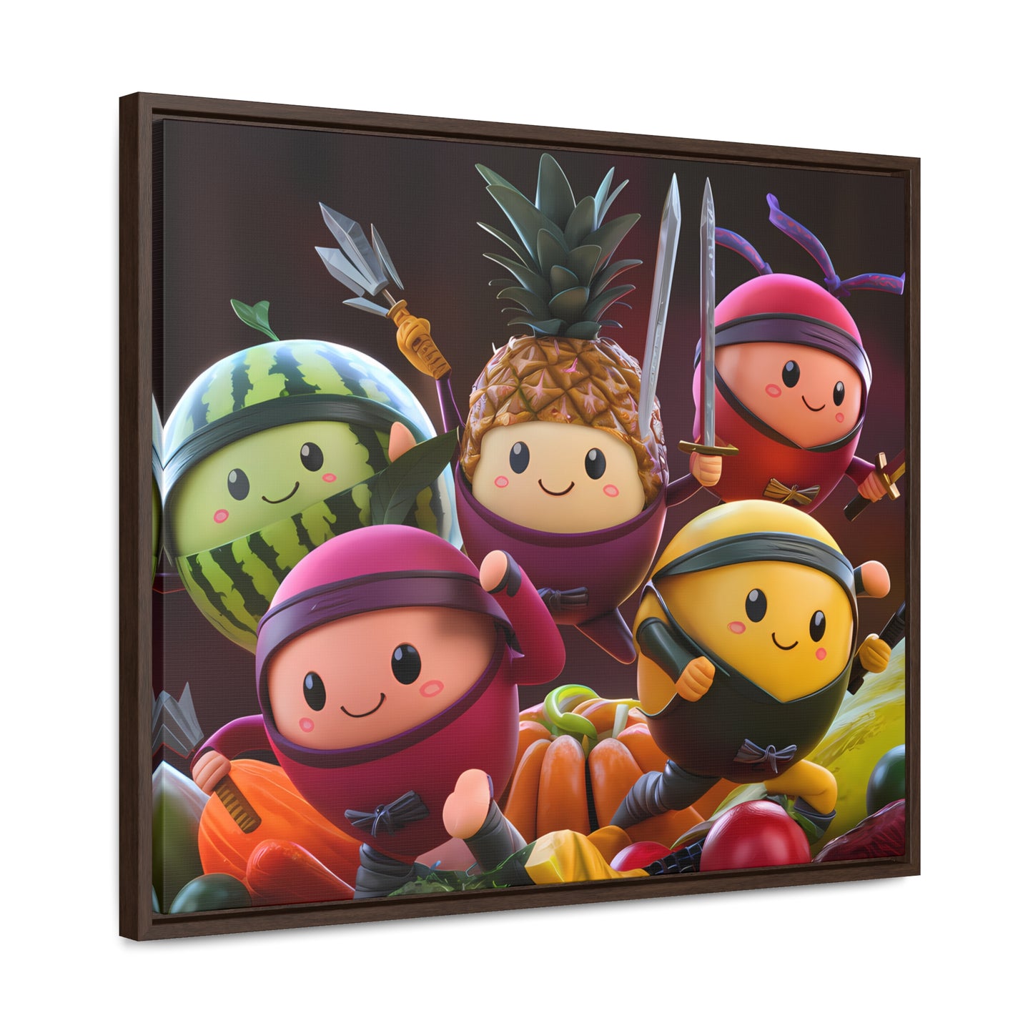 Fruit Ninja Warriors - Gallery Canvas Wraps, Horizontal Frame