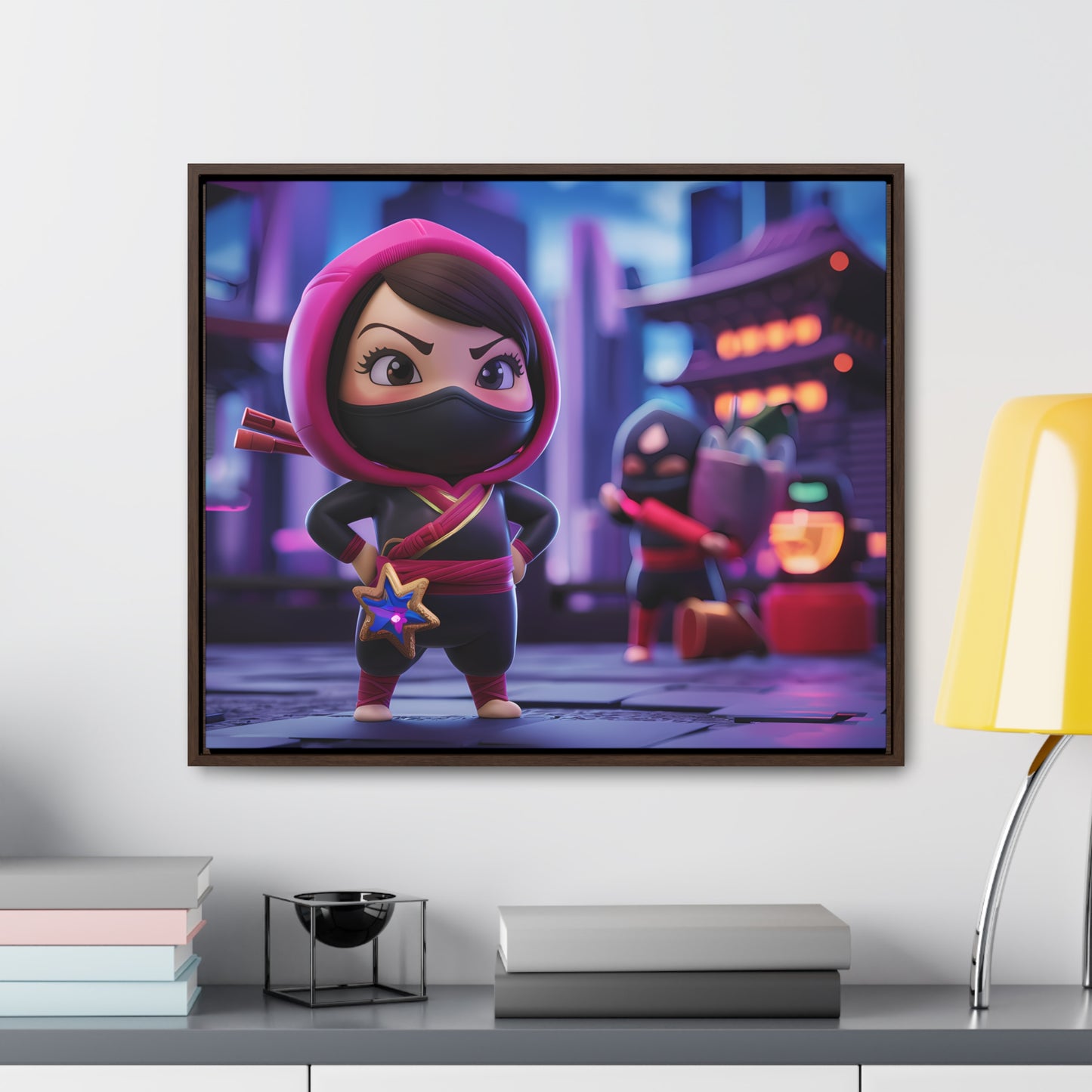 "Midnight Ninja Adventure" - Gallery Canvas Wraps, Horizontal Frame
