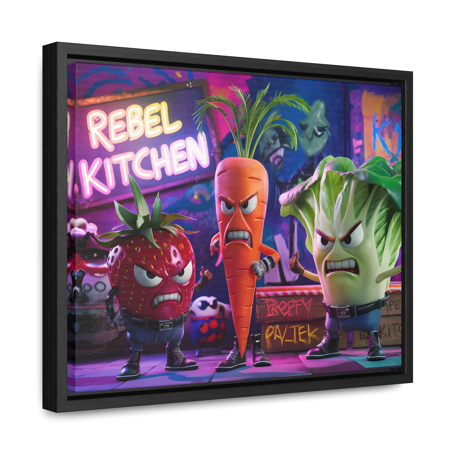 Rebel Veggie Squad - Gallery Canvas Wraps, Horizontal Frame