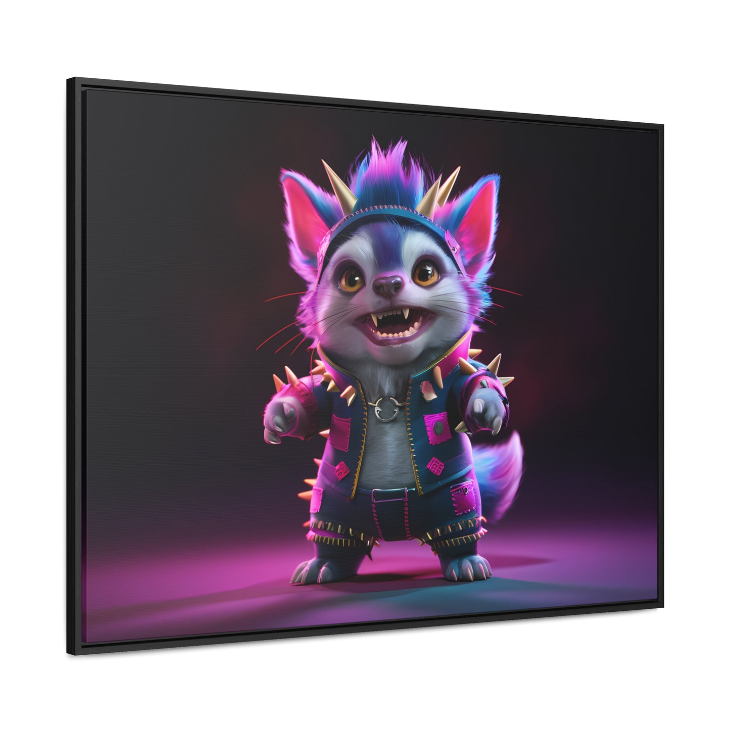 Punk Feline Fury - Gallery Canvas Wraps, Horizontal Frame