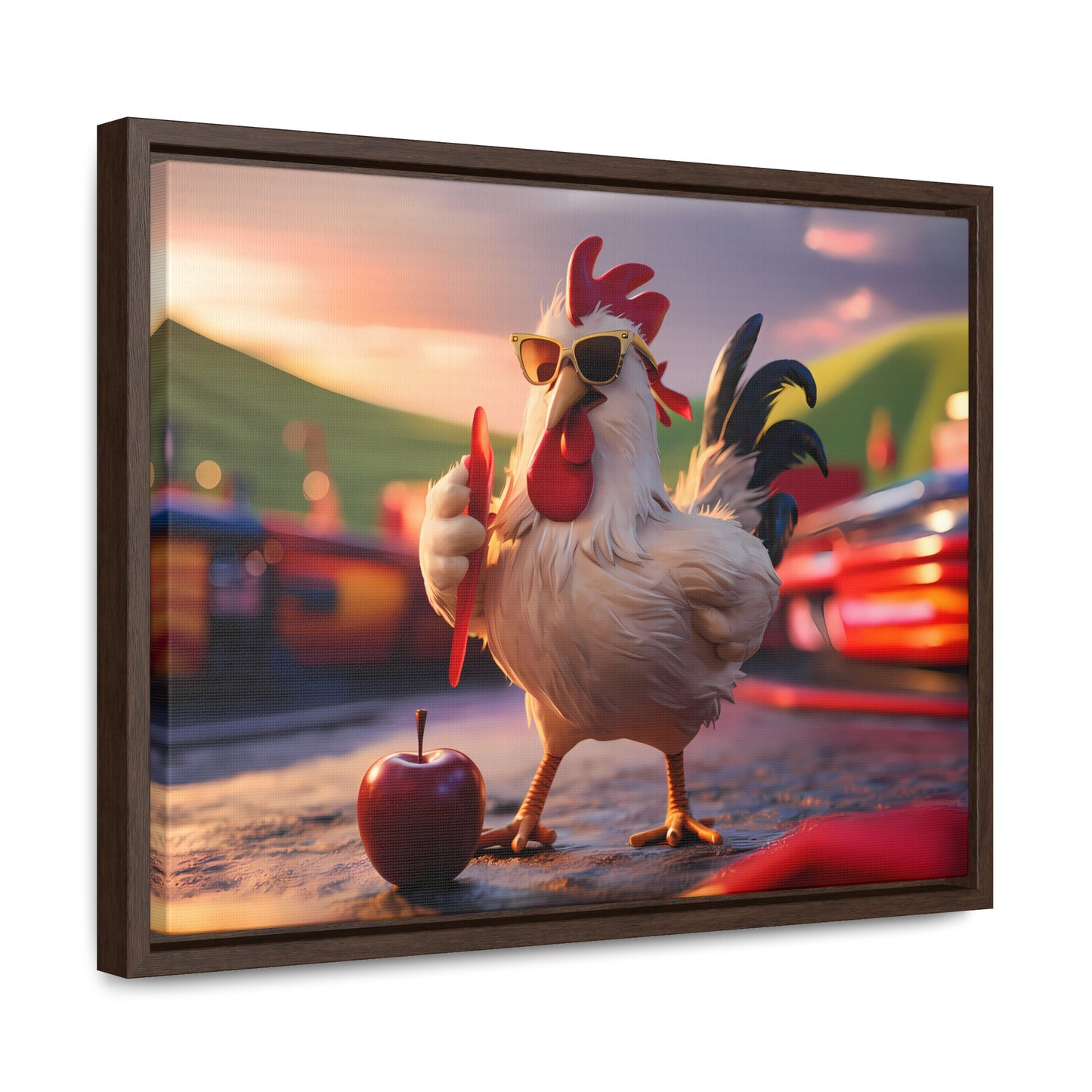 Cool Rooster at the Carnival - Gallery Canvas Wraps, Horizontal Frame