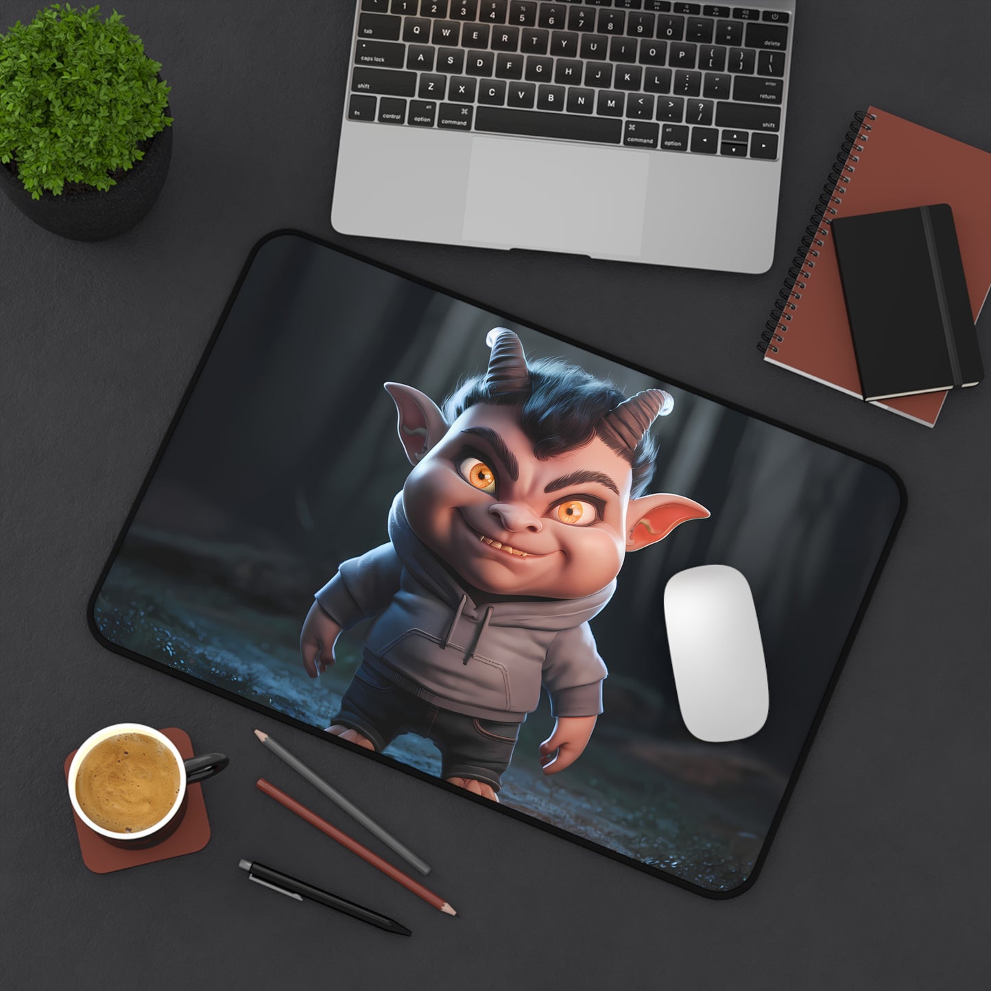 The Mischievous Forest Imp - Desk Mat